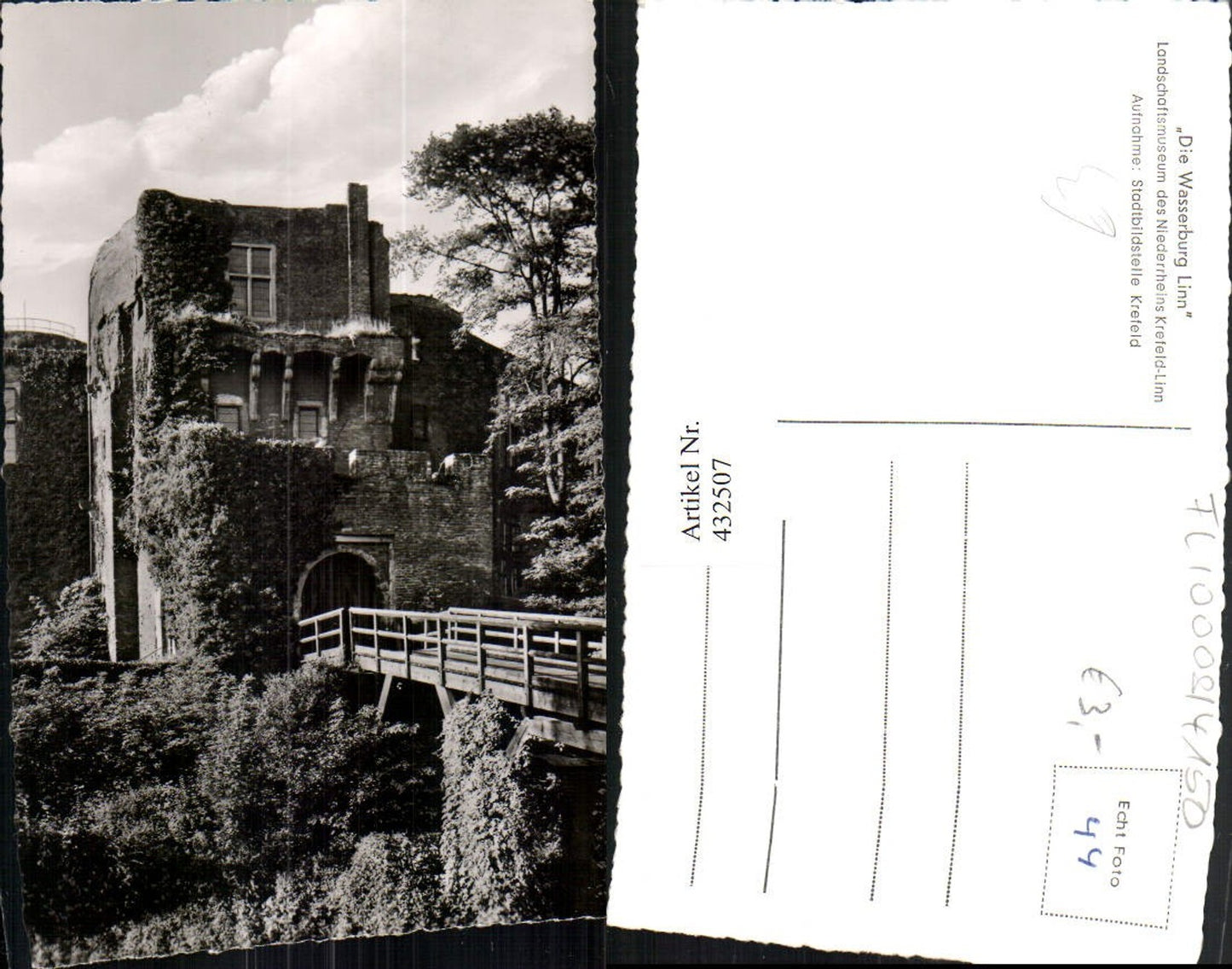 432507,Krefeld Linn Wasserburg Brücke