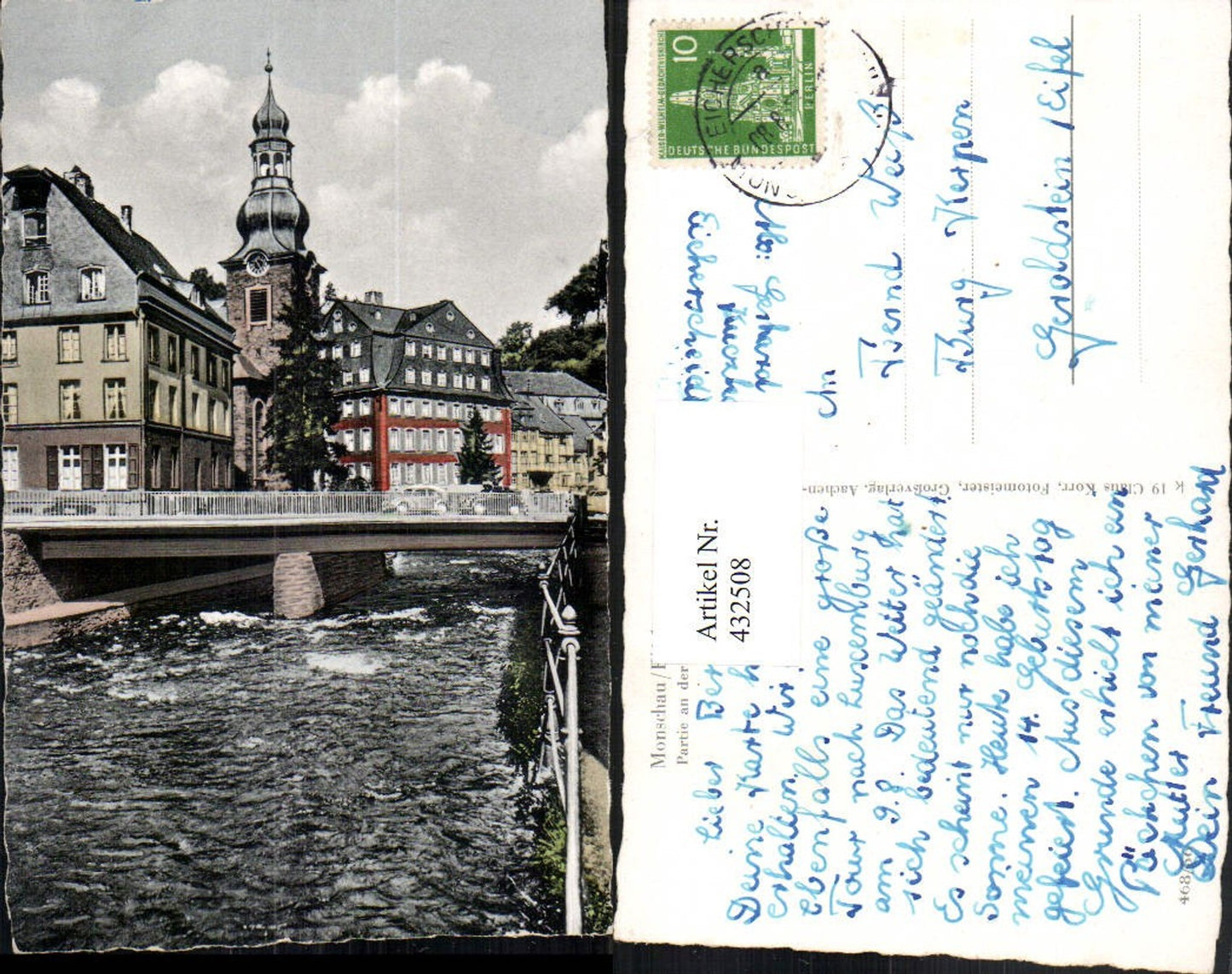 432508,Monschau in d. Eifel Partie an d. Rur Brücke