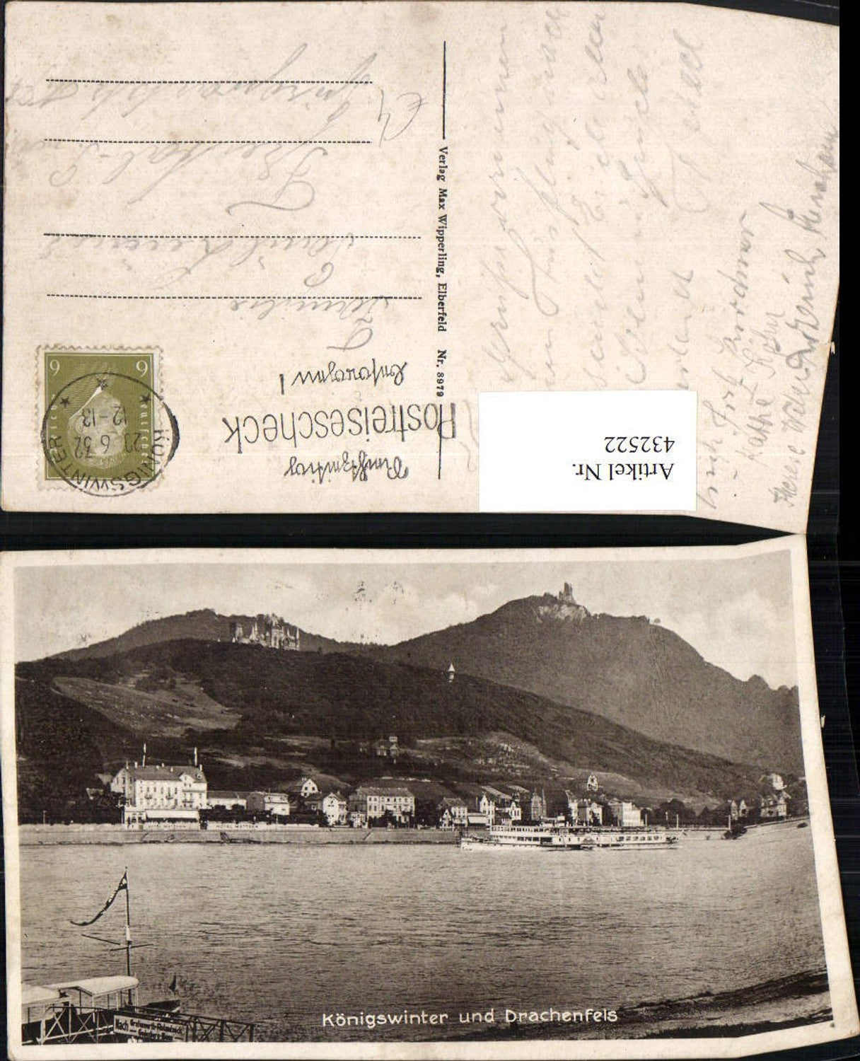 432522,Königswinter am Rhein Teilansicht m. Drachenfels Ruine Burg