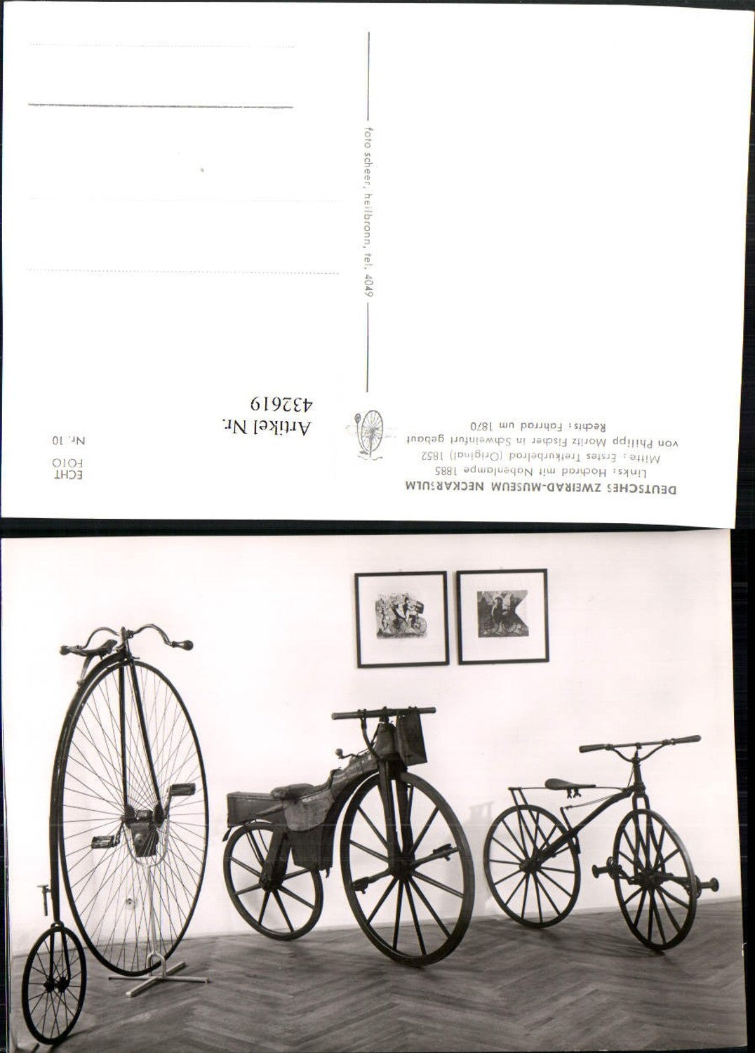 432619,Neckarsulm Zweirad-Museum Hochrad Tretkurbelrad Fahrrad