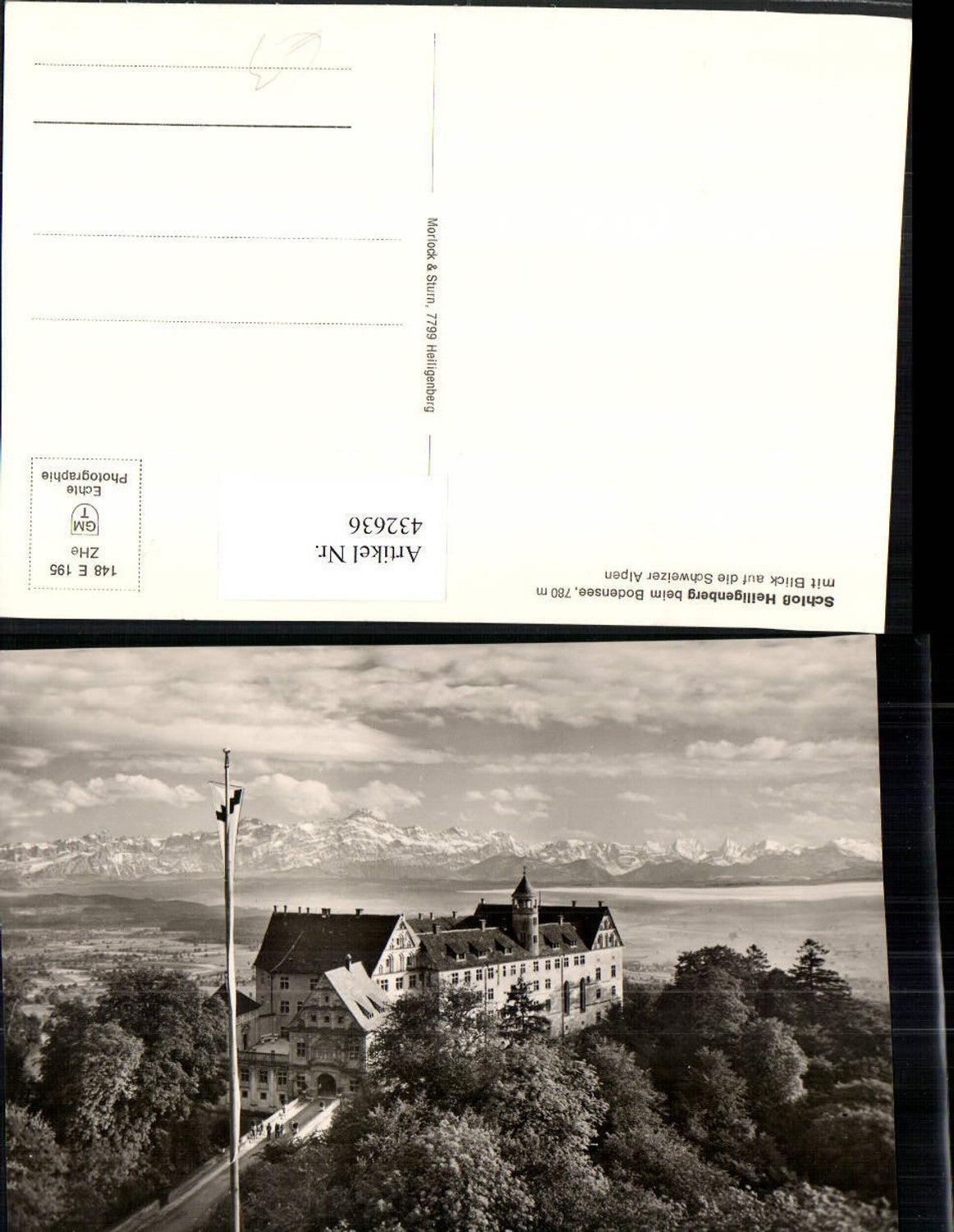 432636,Schloss Heiligenberg beim Bodensee m. Schweizer Alpen Bergkulisse