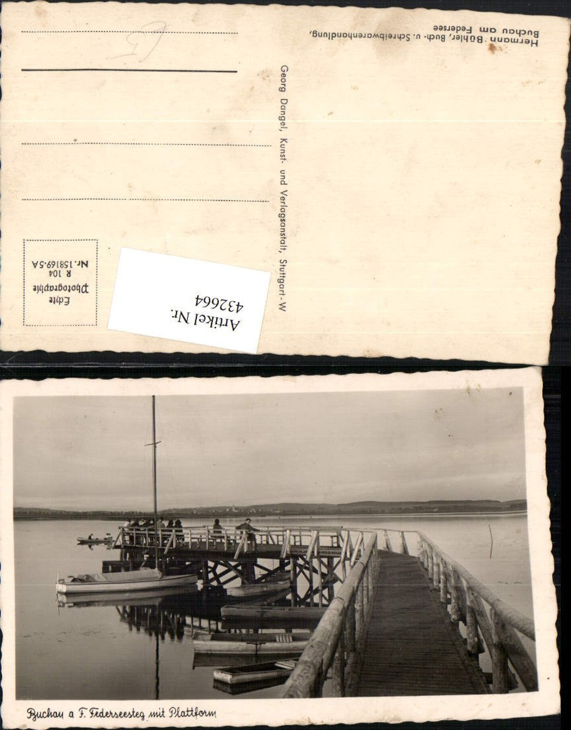 432664,Buchau am Federsee Steg m. Plattform Boote