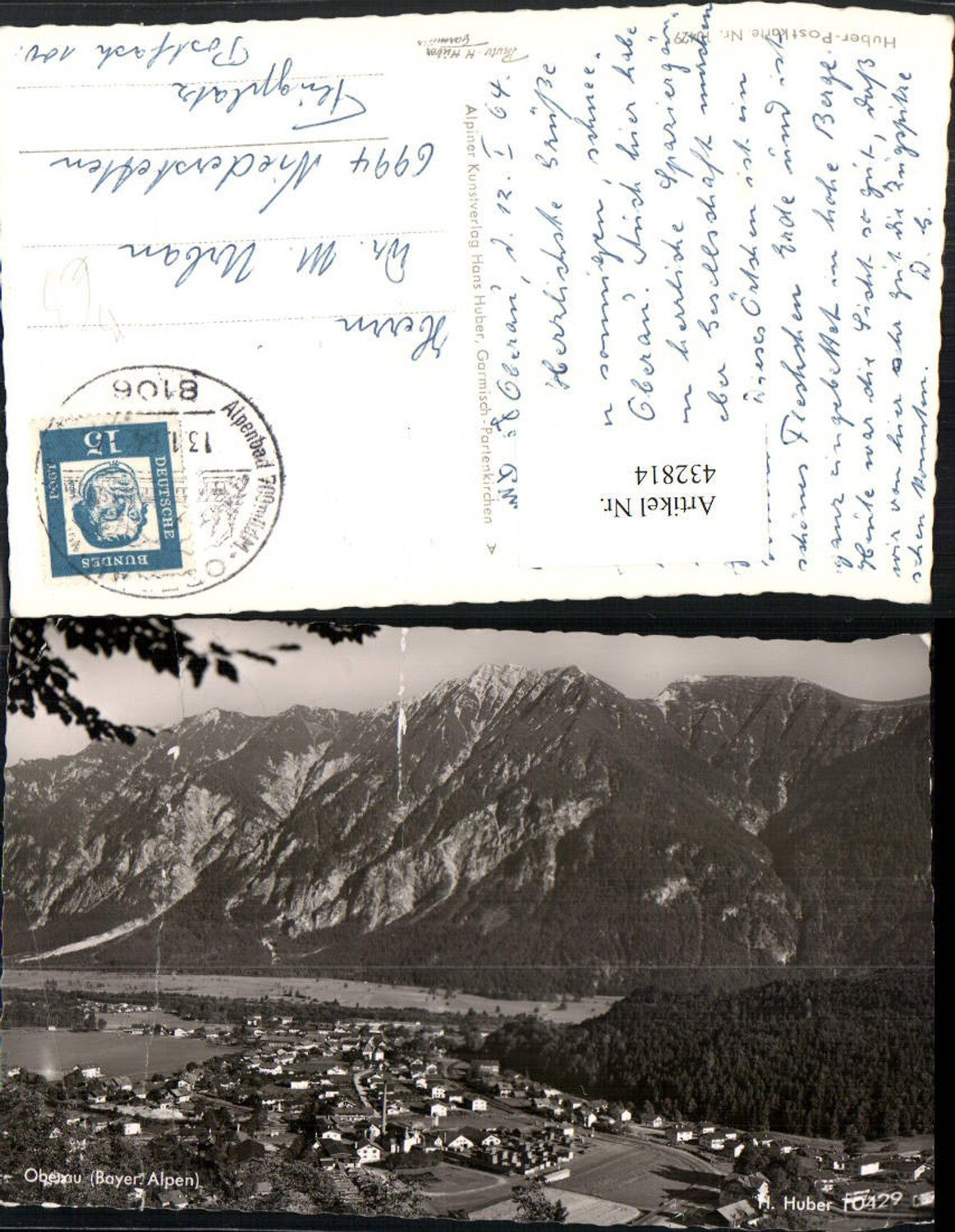 432814,Oberau Totale Bergkulisse pub H. Huber 10429