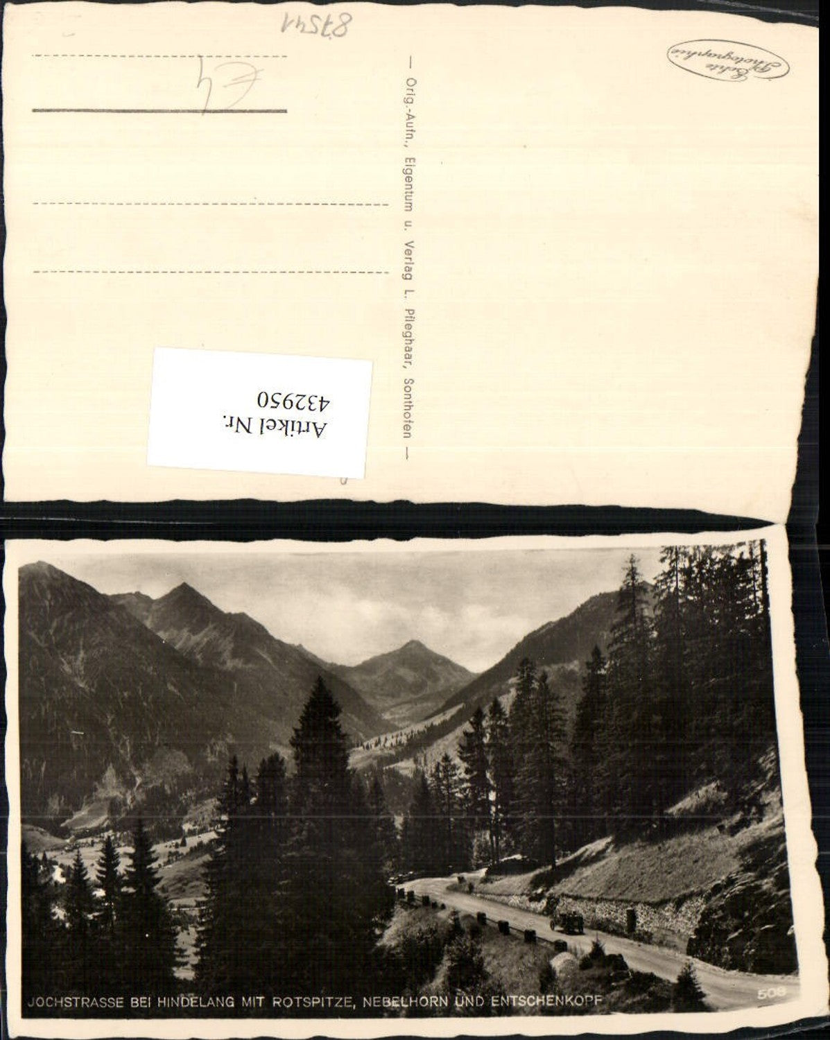 432950,Jochstraße b. Hindelang m. Rotspitze Bergkulisse