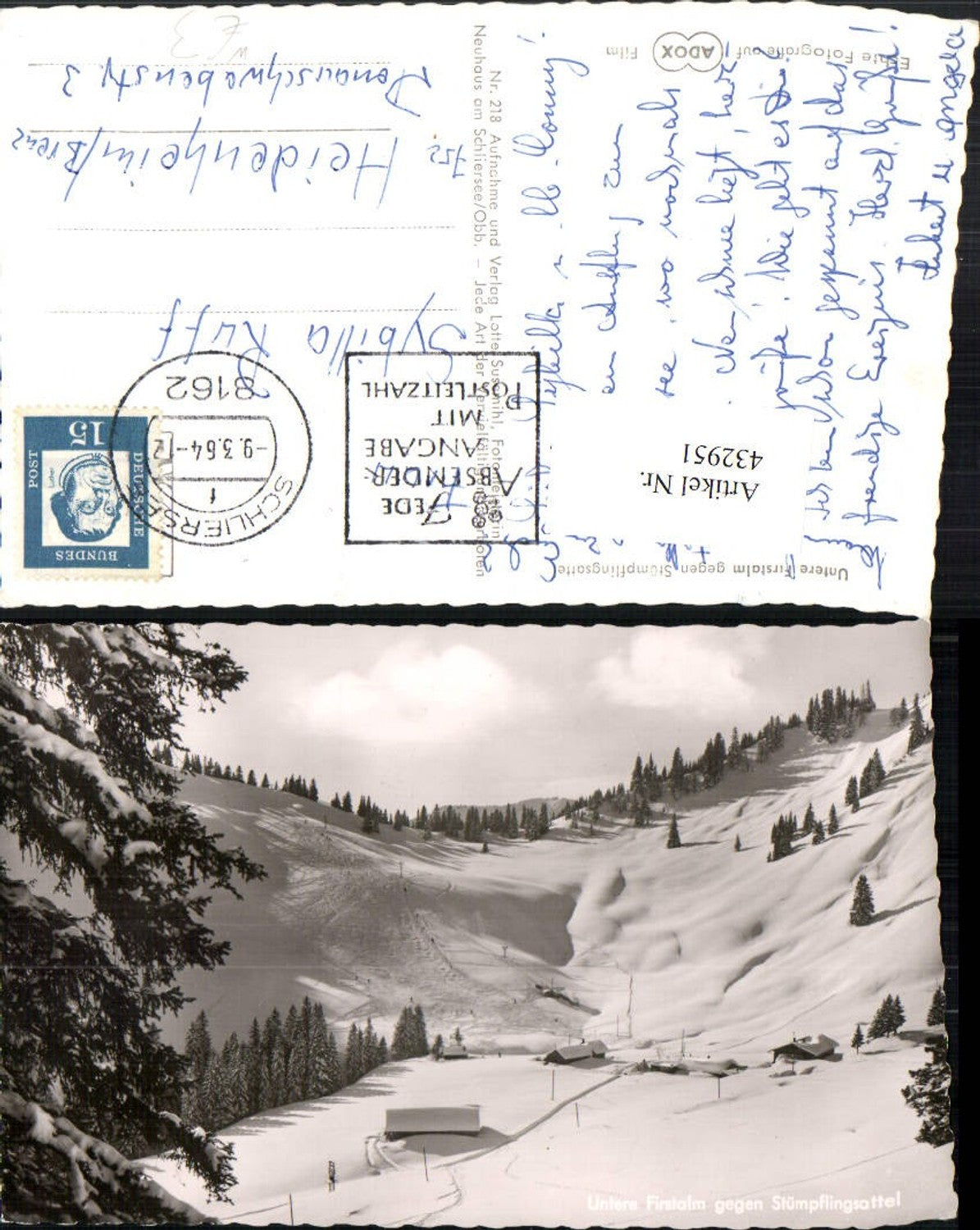 432951,Untere Firstalm b. Schliersee geg. Stümpflingsattel Winterbild