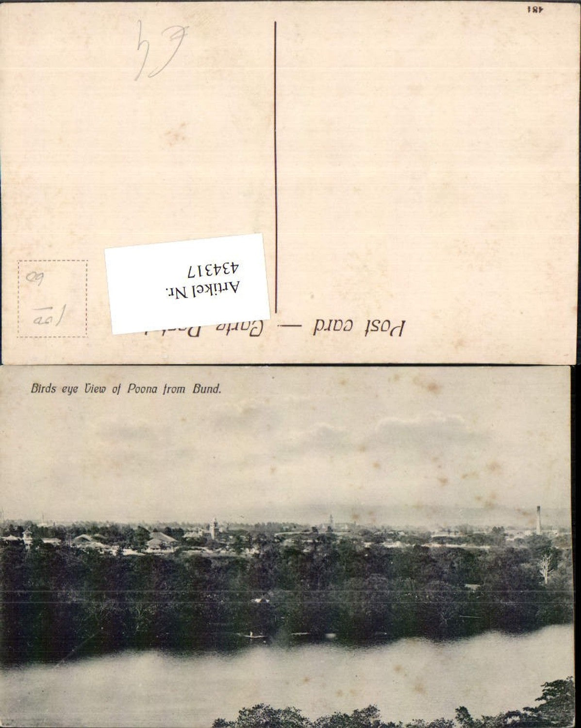 434317,India Birds eye view of Poona Pune from Bund Teilansicht