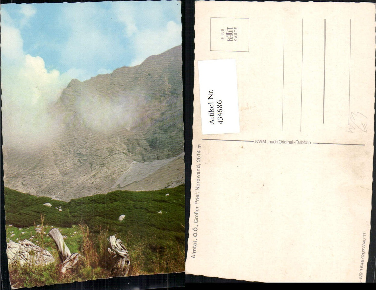 434686,Almtal b. Grünau Großer Priel Nordwand Bergkulisse