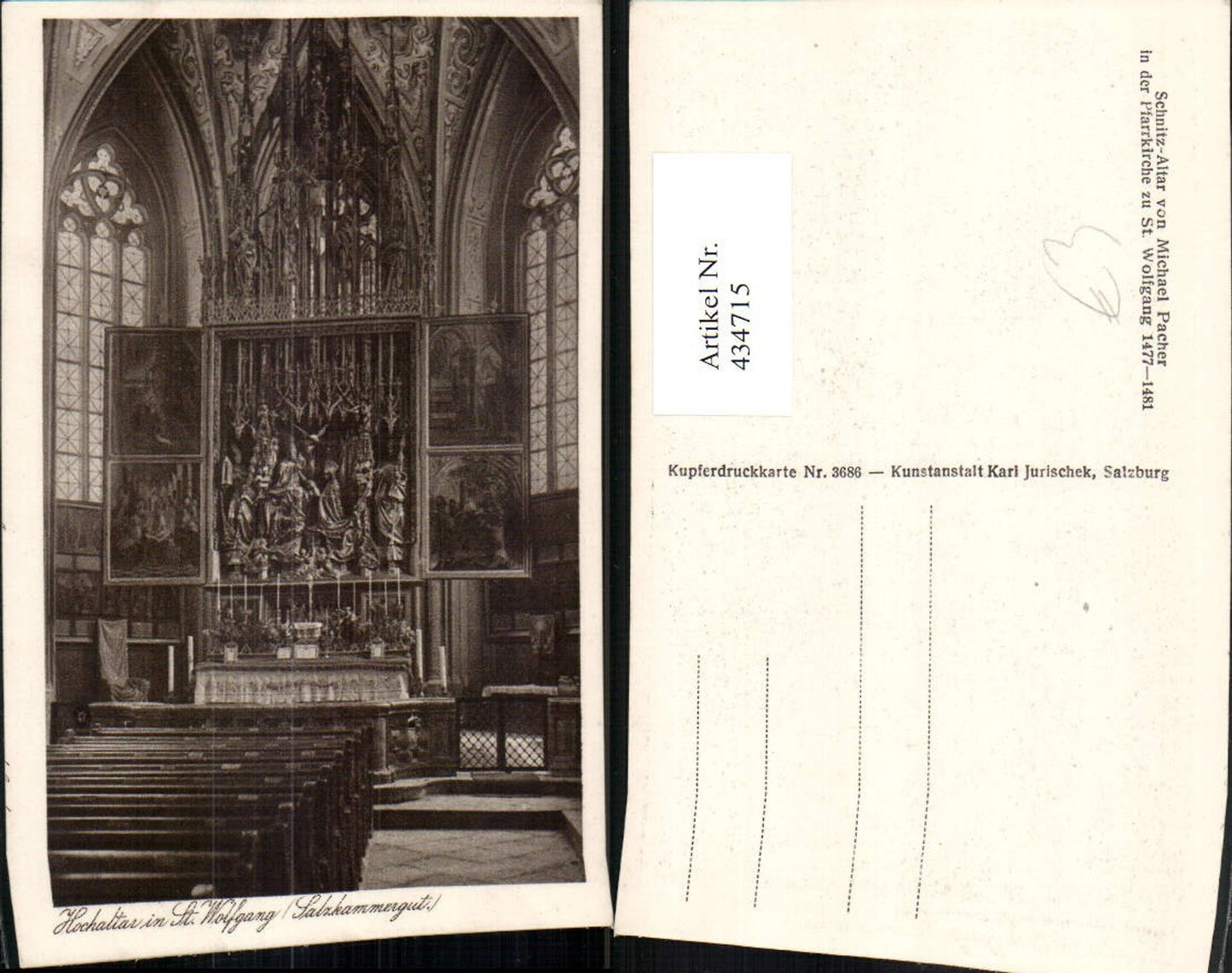 434715,St. Wolfgang Kirche Innenansicht Hochaltar