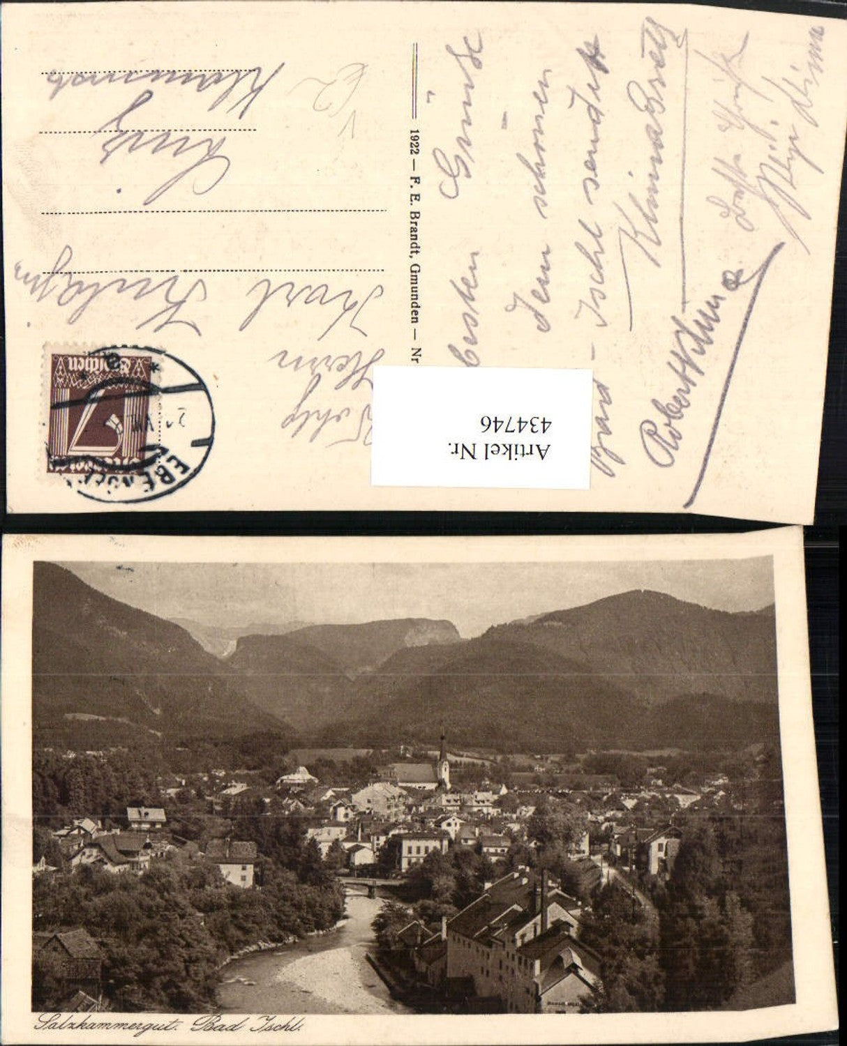 434746,Bad Ischl Totale Bergkulisse pub F. E. Brandt 050