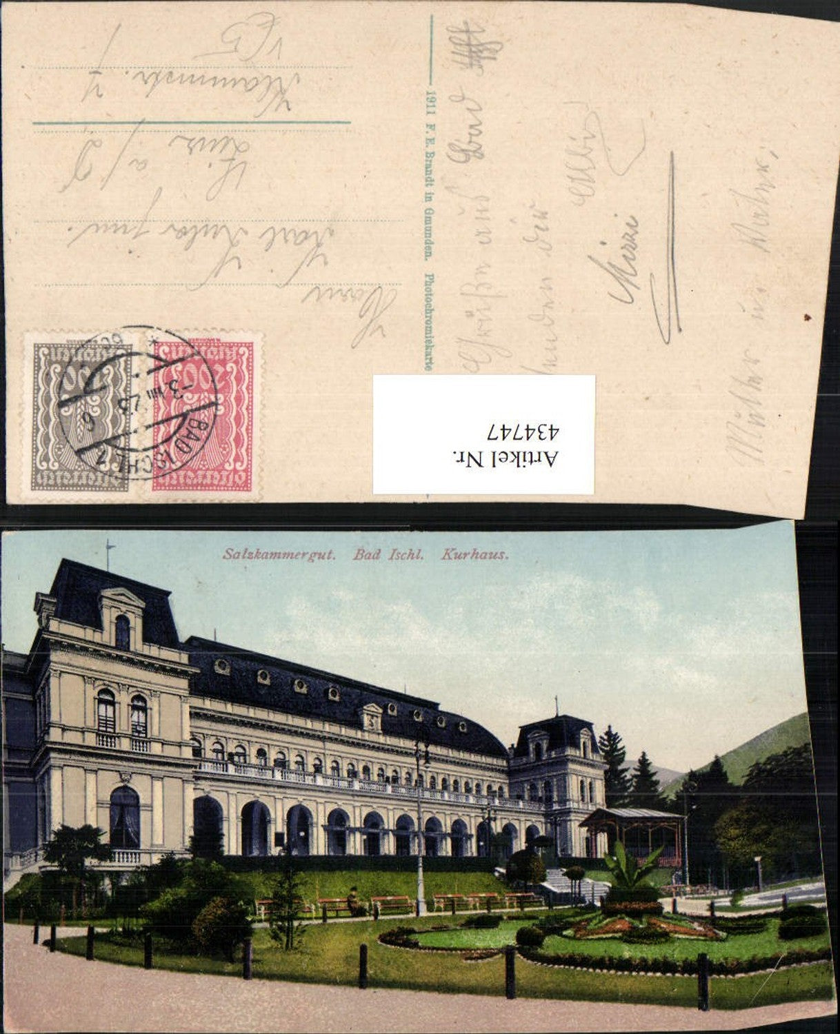 434747,Bad Ischl Kurhaus Gebäude pub F. E. Brandt 463