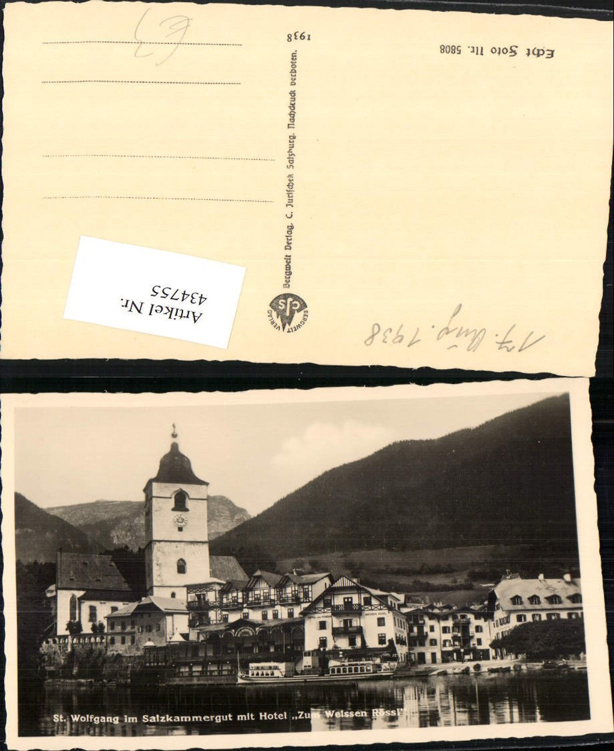 434755,St. Wolfgang Teilansicht Hotel zum weißen Rössl Kirche