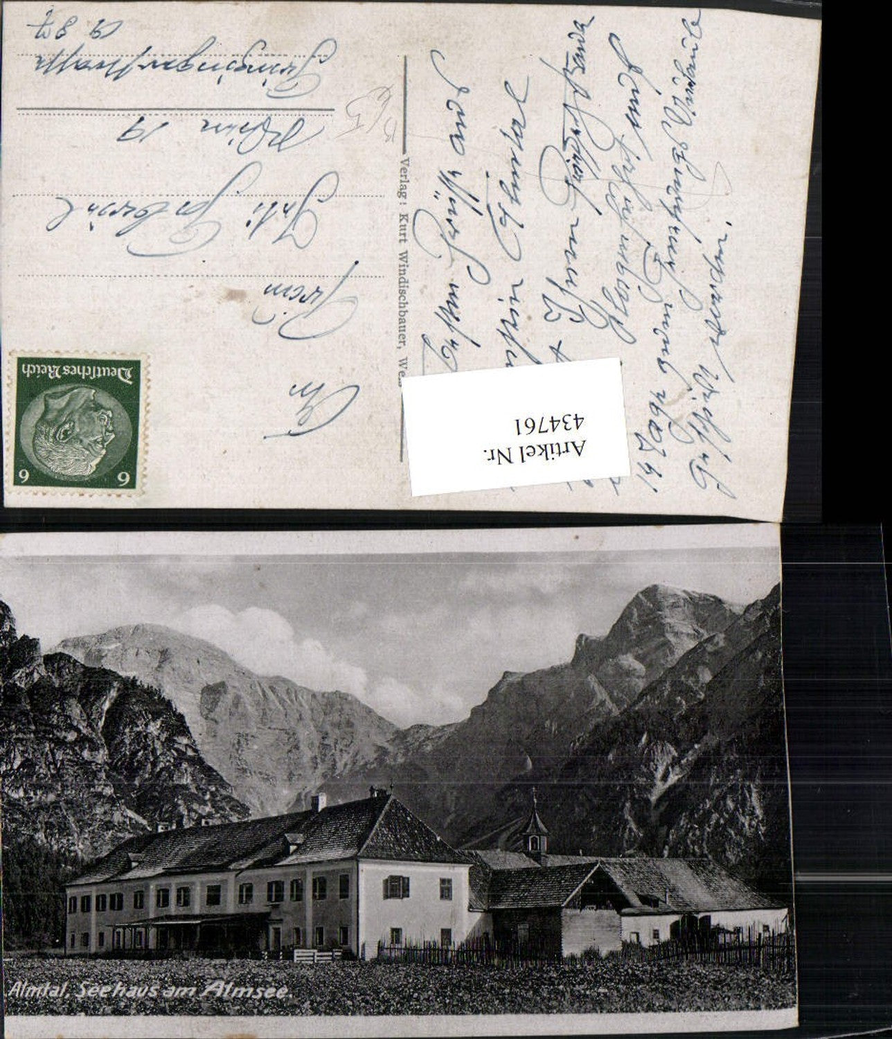 434761,Almtal b. Grünau Seehaus am Almsee Bergkulisse