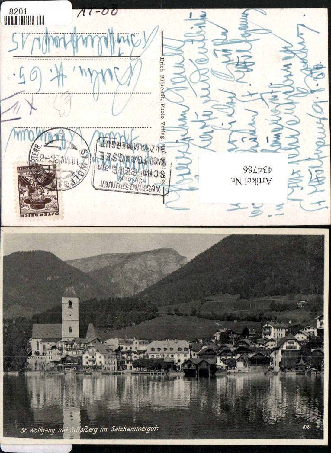 434766,St. Wolfgang Totale m. Schafberg