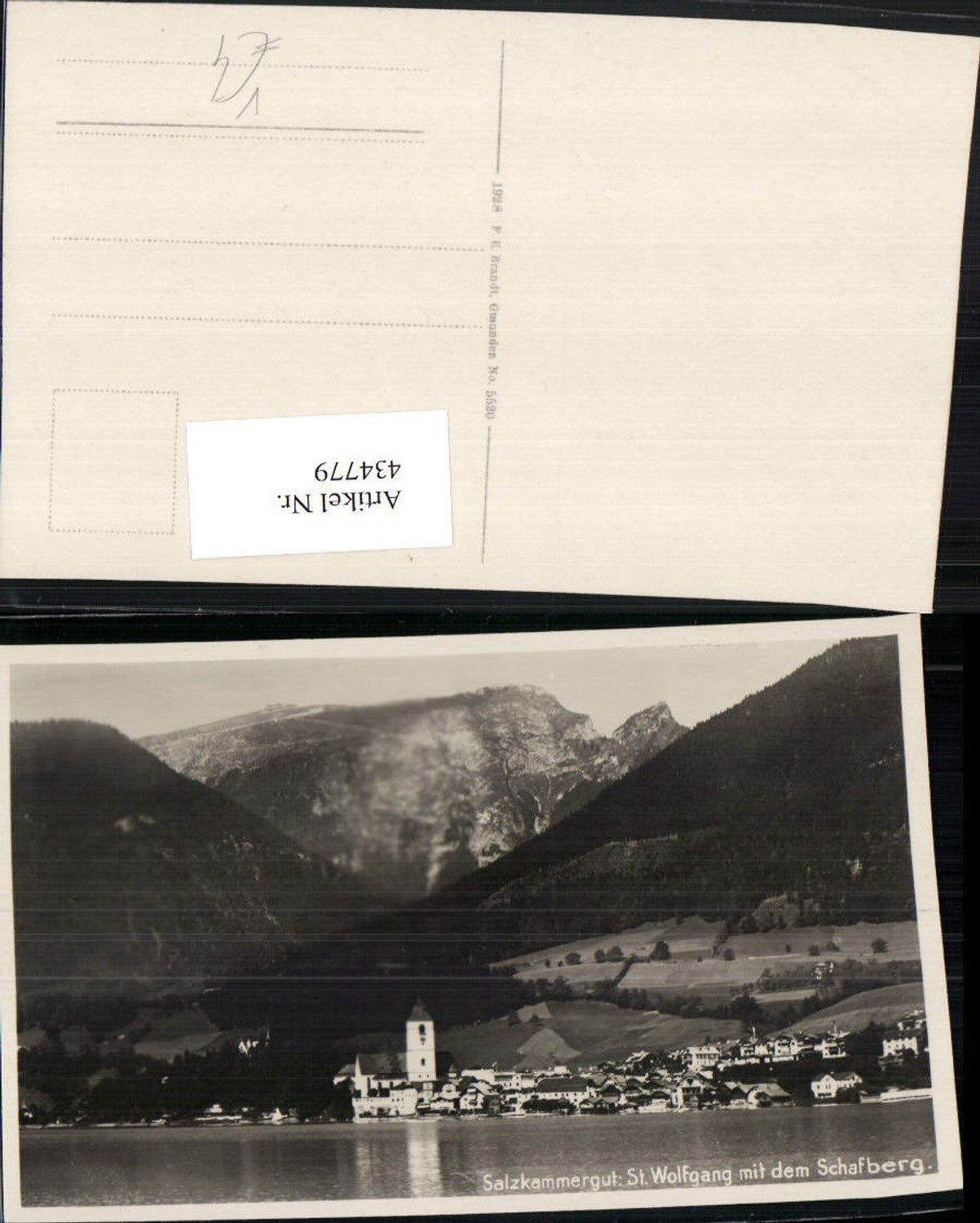 434779,St. Wolfgang Totale m. Schafberg pub F. E. Brandt 5520