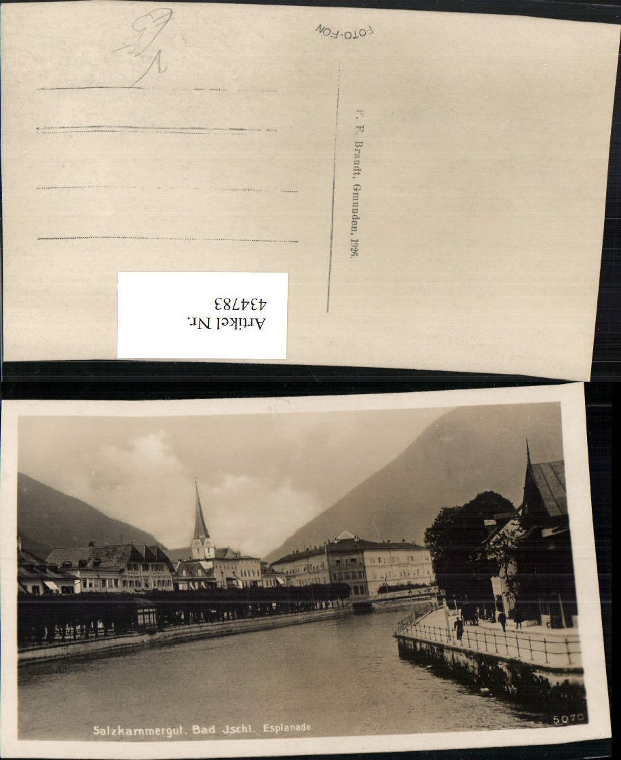 434783,Bad Ischl Teilansicht Esplanade Fluss pub F. E. Brandt 5070