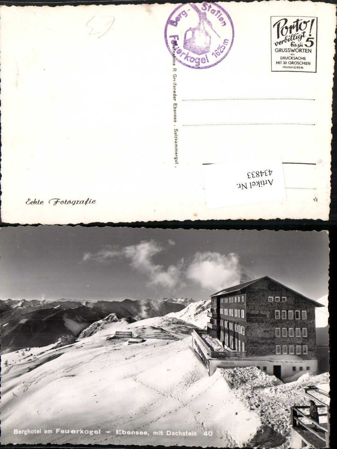 434833,Berghotel am Feuerkogel b. Ebensee m. Dachstein Bergkulisse