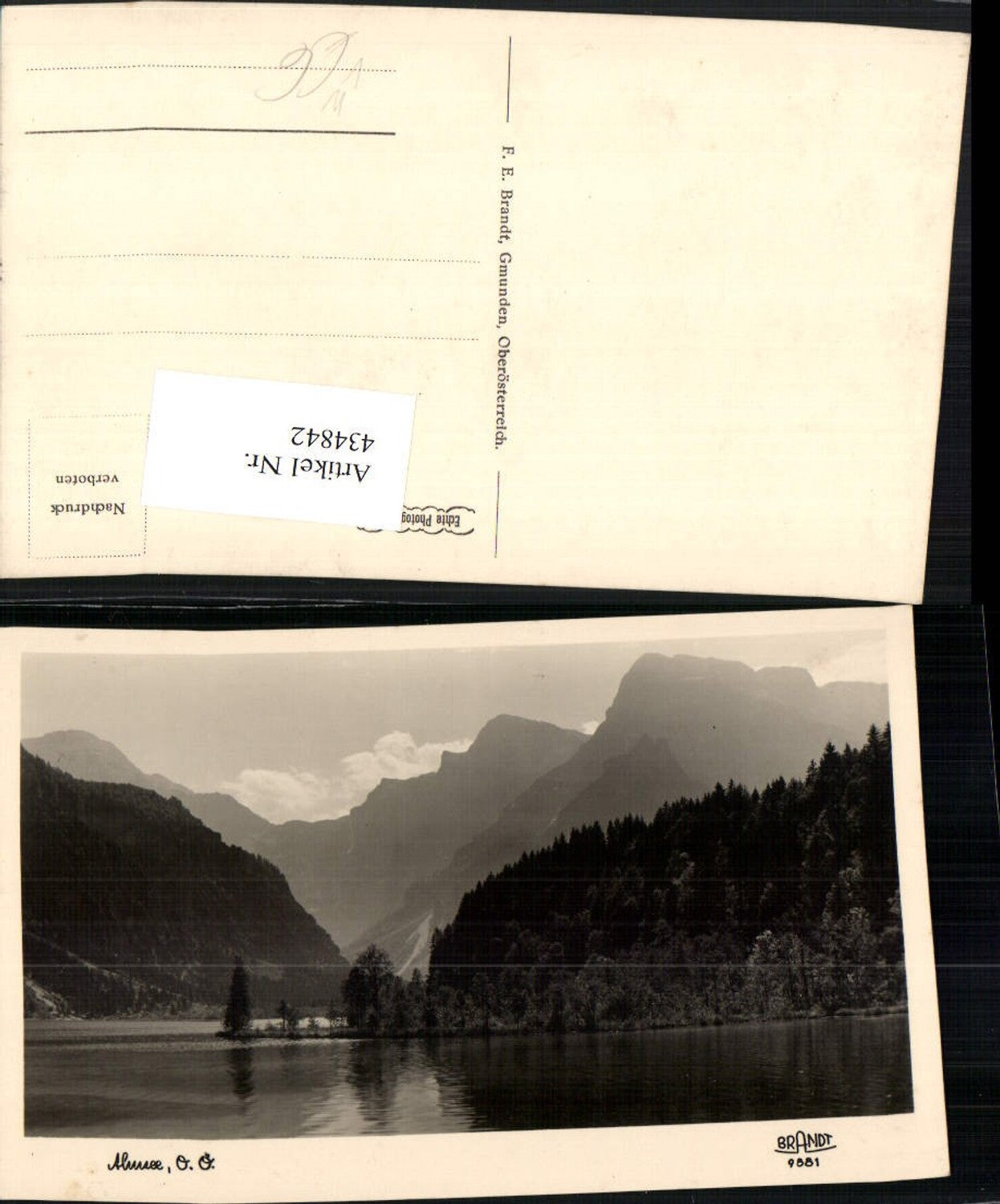 434842,Almsee See b. Grünau Bergkulisse pub Brandt 9881