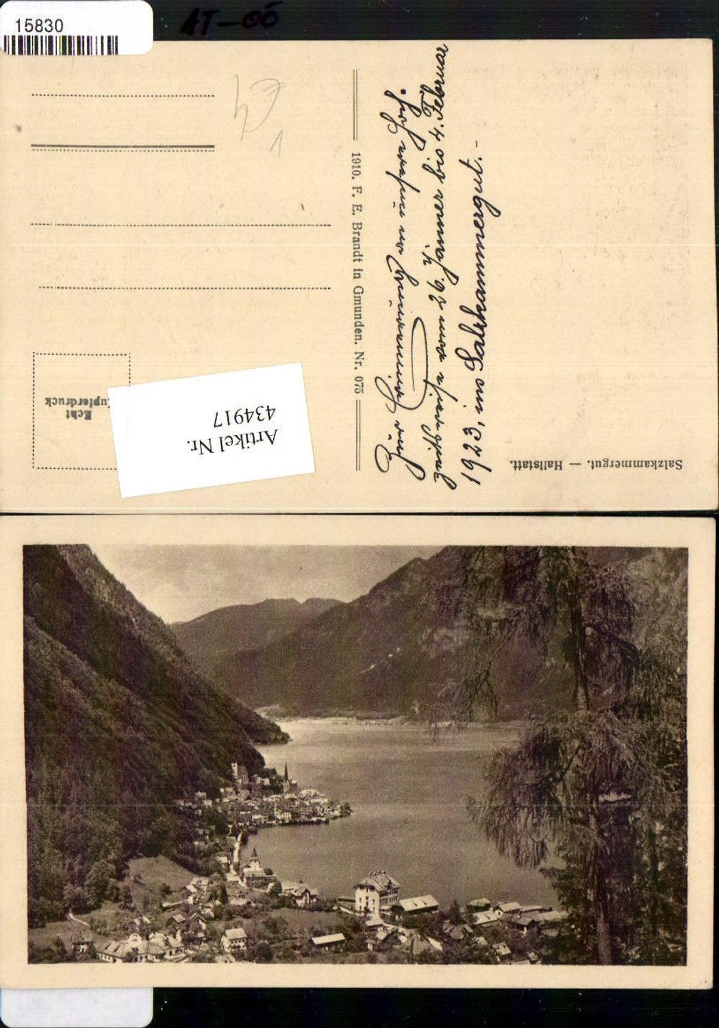 434917,Hallstatt Totale pub F. E. Brandt 075