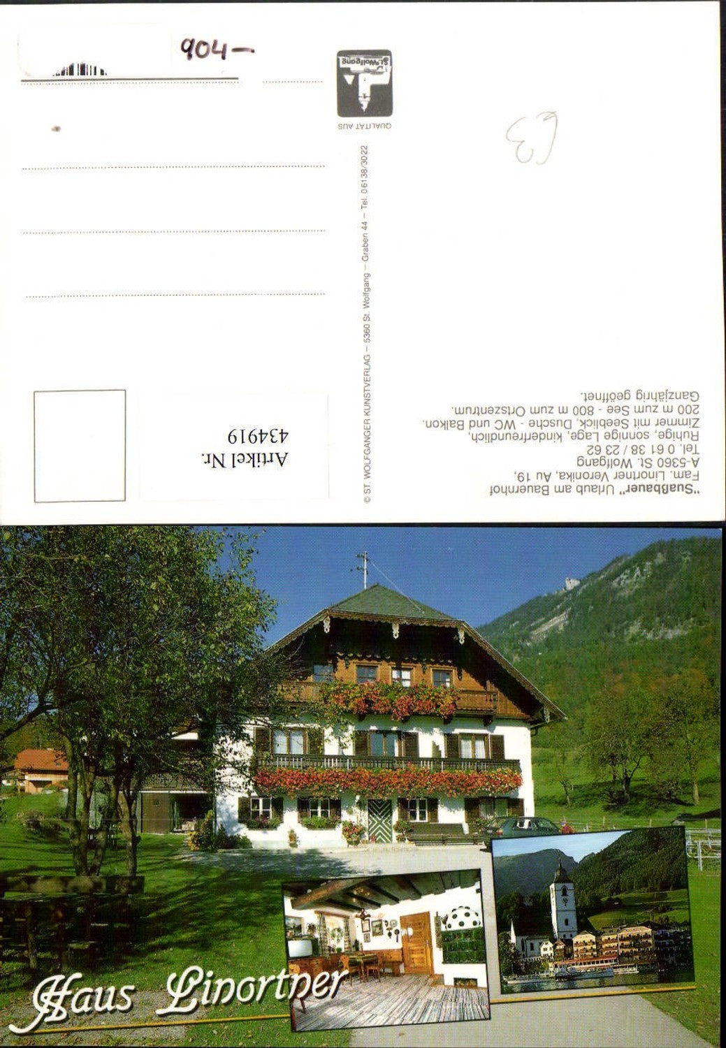 434919,St. Wolfgang Kirche Suaßbauer Haus Linortner Mehrbildkarte