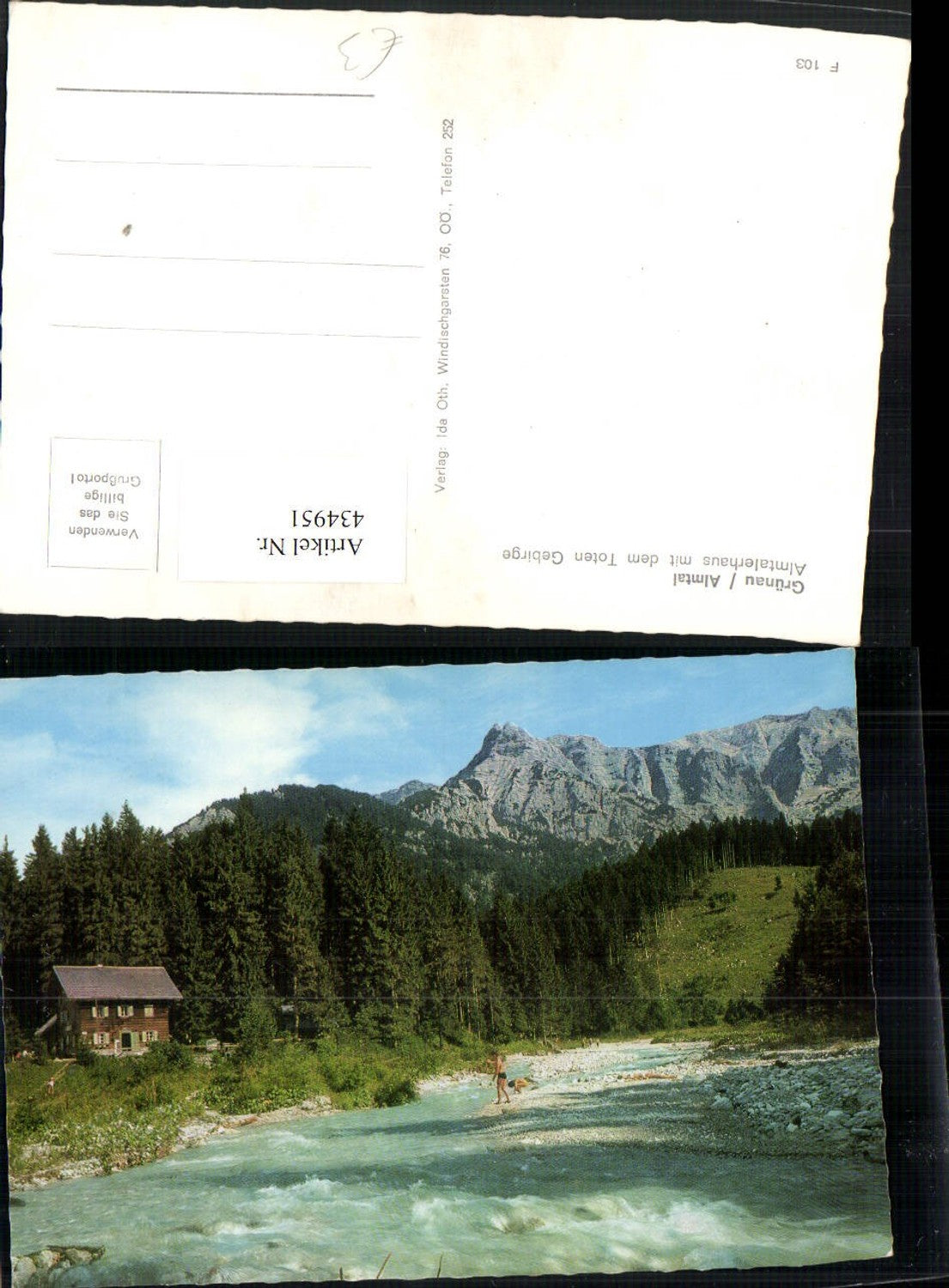 434951,Grünau im Almtal Almtalerhaus m. Toten Gebirge Bergkulisse