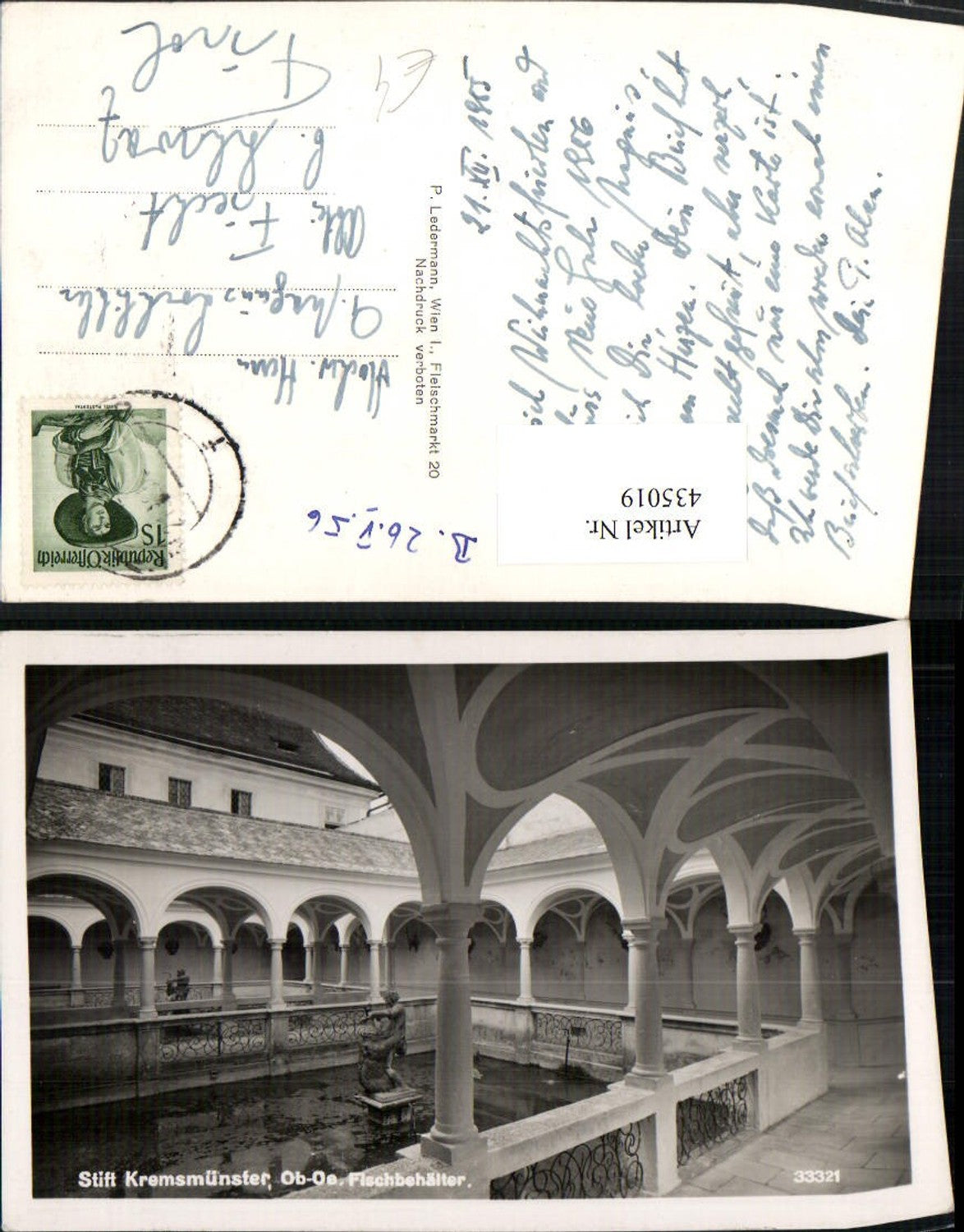 435019,Stift Kremsmünster Fischbehälter Arkaden