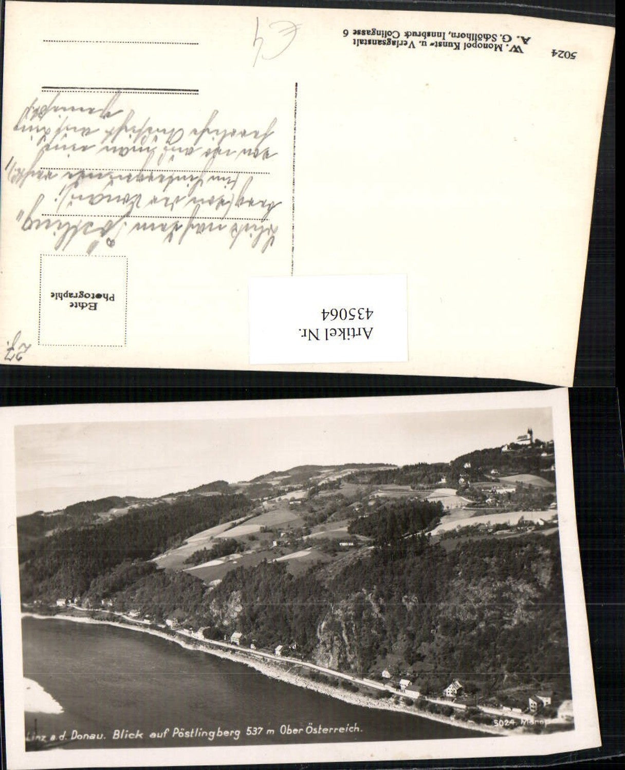 435064,Linz an d. Donau Blick auf Pöstlingberg