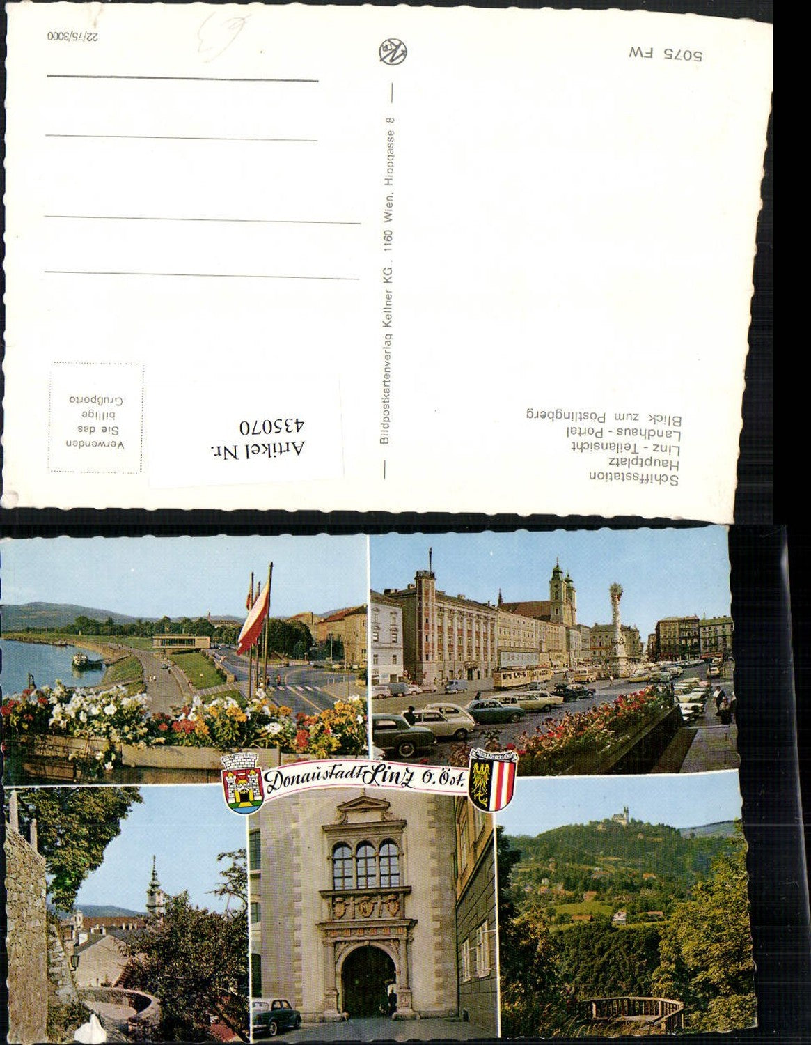 435070,Linz an d. Donau Schiffstation Hauptplatz Landhaus Mehrbildkarte