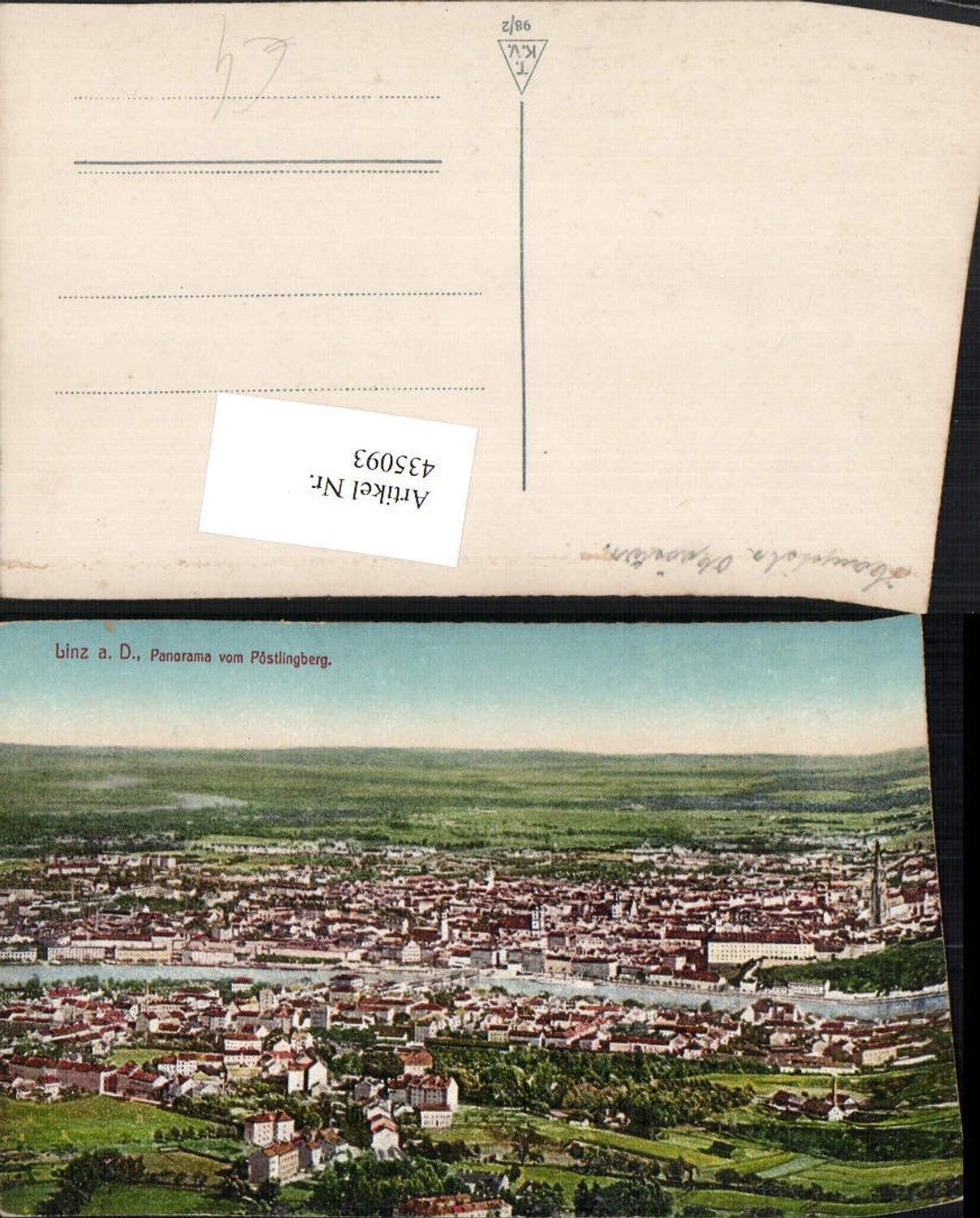 435093,Linz an d. Donau Totale vom Pöstlingberg