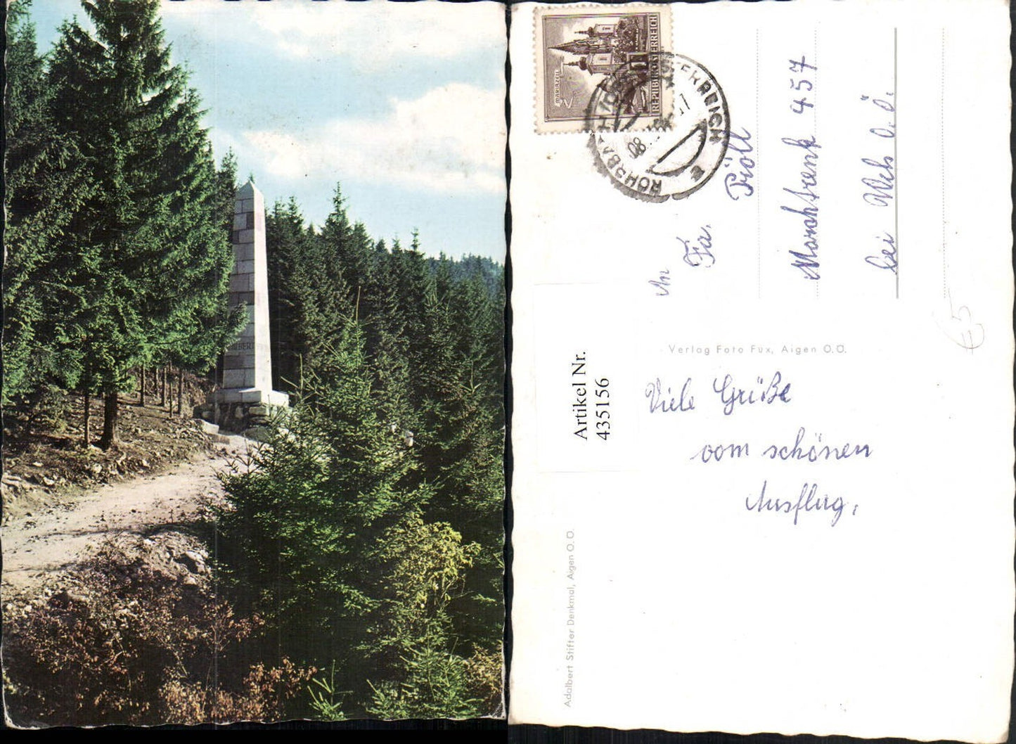 435156, Aigen im Mühlkreis Adalbert Stifter Memorial Column