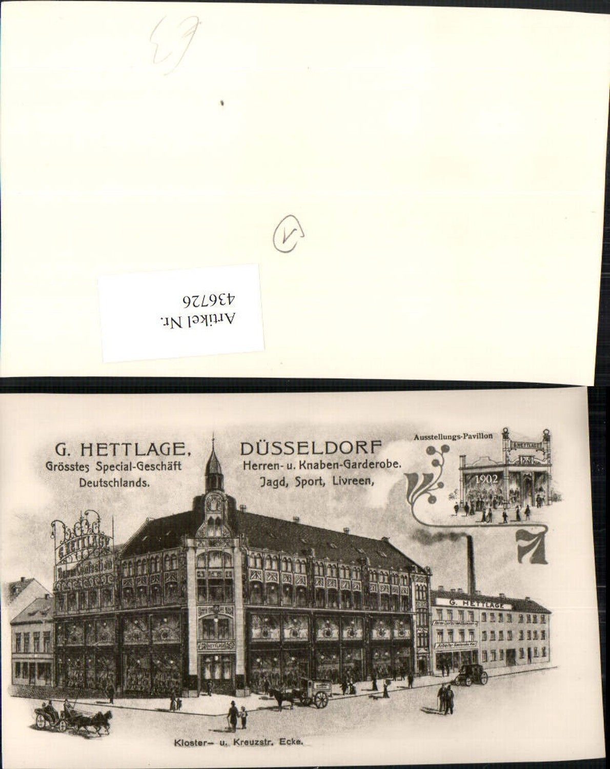 436726,REPRO Düsseldorf G. Hettlage Special-Geschäft Ausstellungs-Pavillon Mehrbildkarte