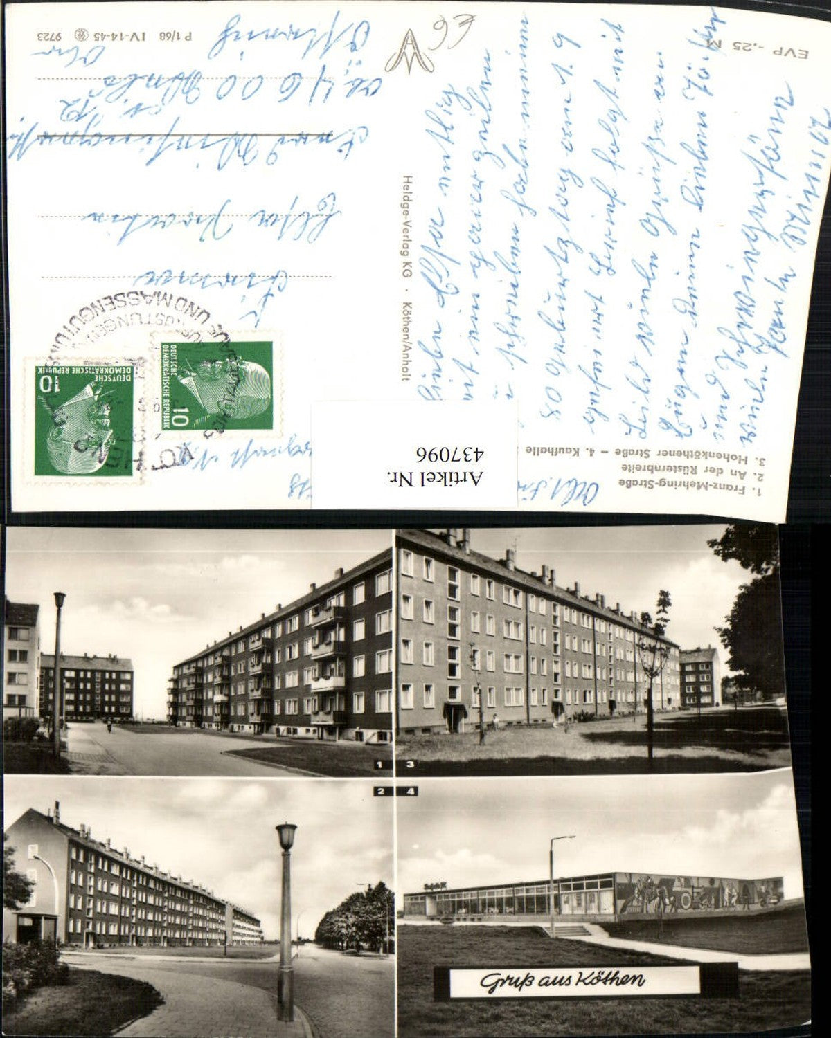 437096,Köthen Rüsternbreite Kaufhalle Mehrbildkarte