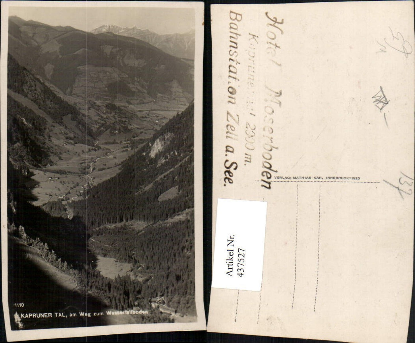 437527,Kapruner Tal am Weg zum Wasserfallboden Bergkulisse