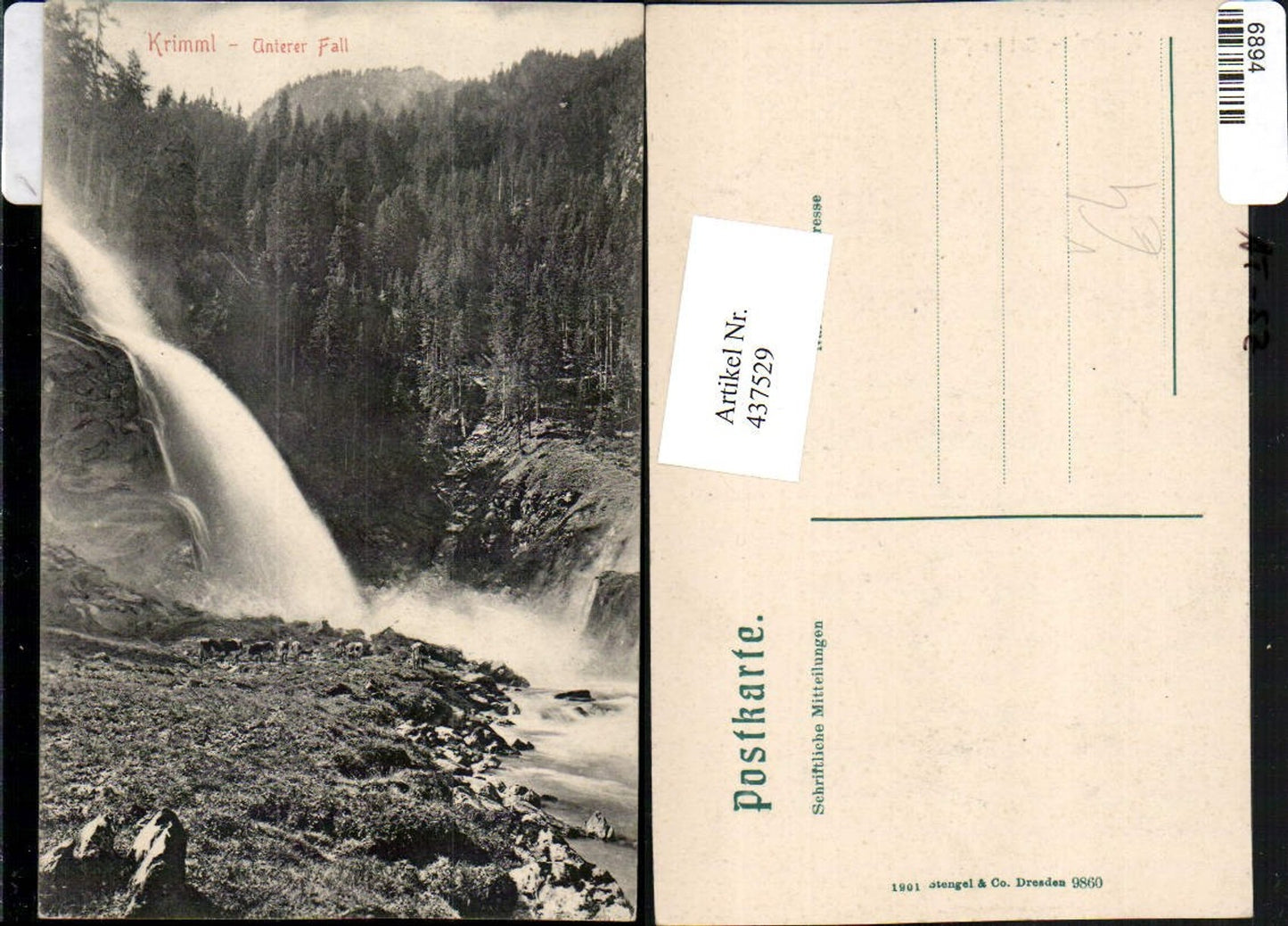 437529,Krimml Unterer Fall Wasserfall pub Stengel & Co 9860