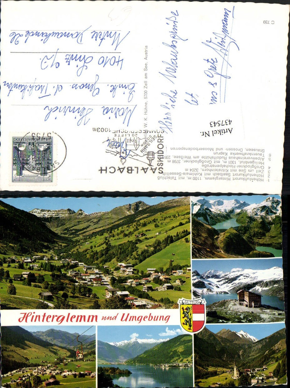 437543,Hinterglemm Totale Sessellift Seen Heiligenblut Mehrbildkarte