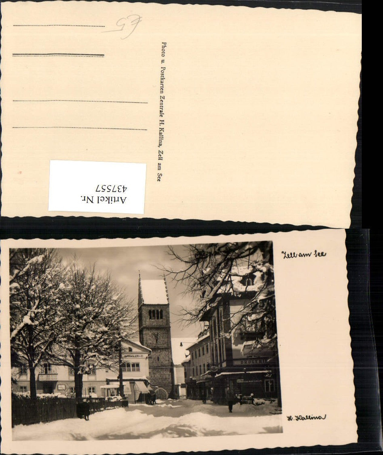 437557,Zell am See Straßenansicht Turm Winterbild