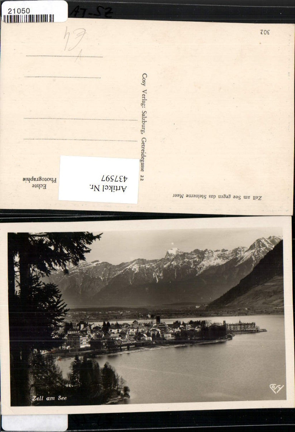 437597,Zell am See Totale geg. Steinerne Meer Bergkulisse pub Cosy