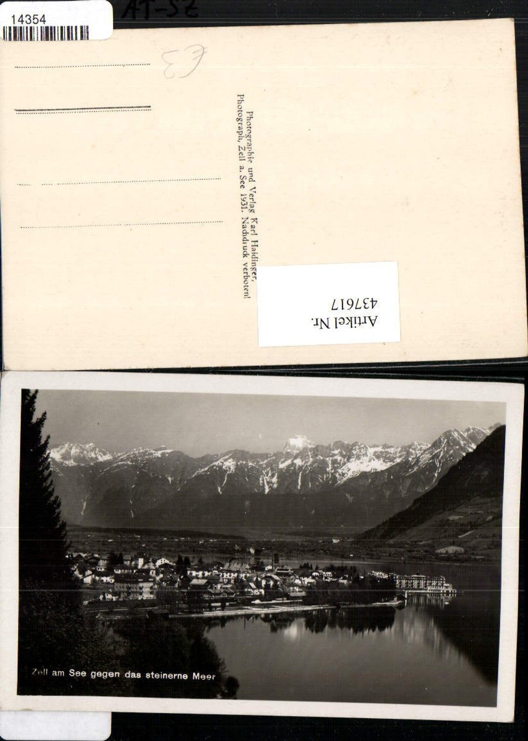 437617,Zell am See Totale geg. Steinerne Meer Bergkulisse