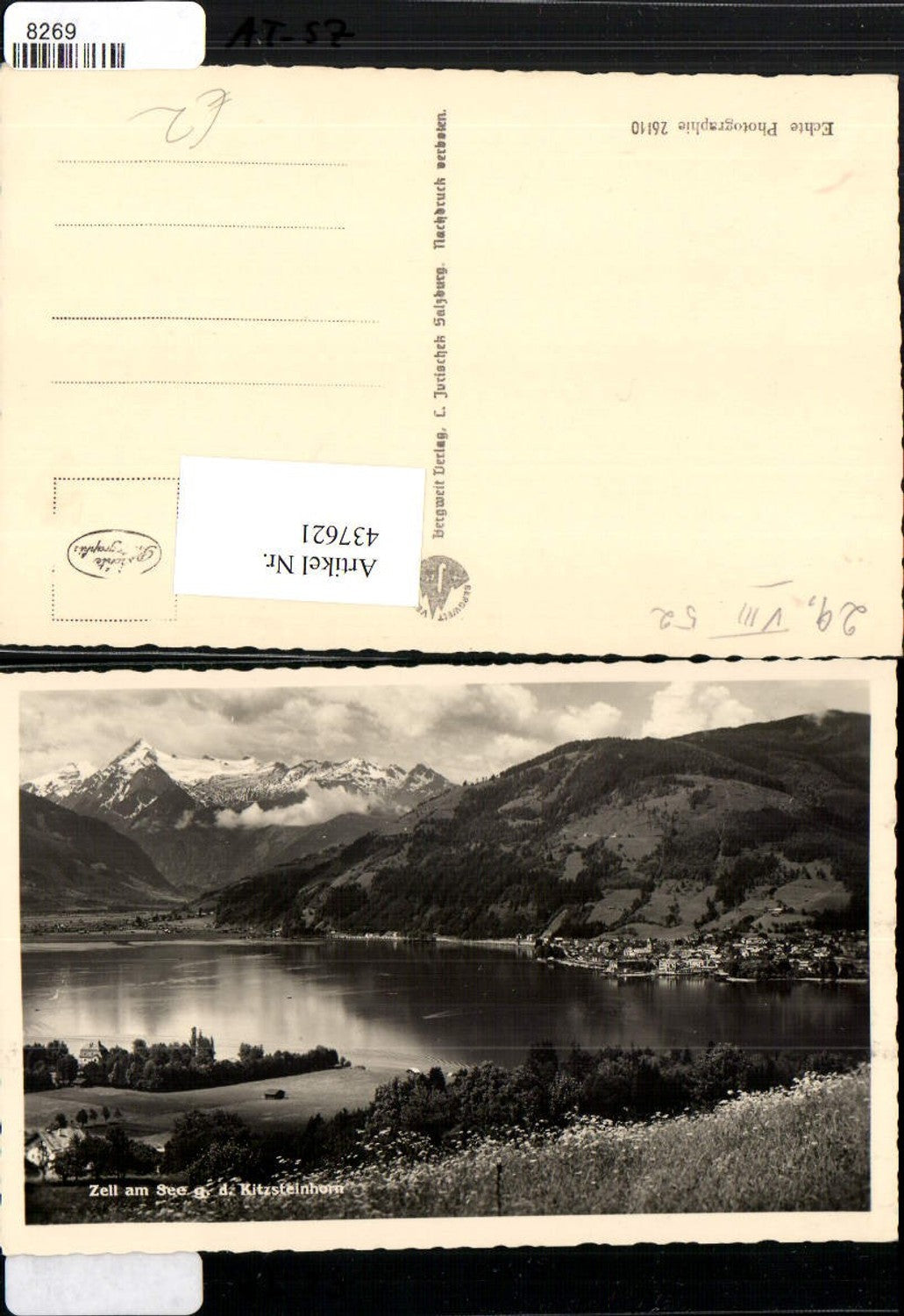 437621,Zell am See Totale geg. Kitzsteinhorn Bergkulisse