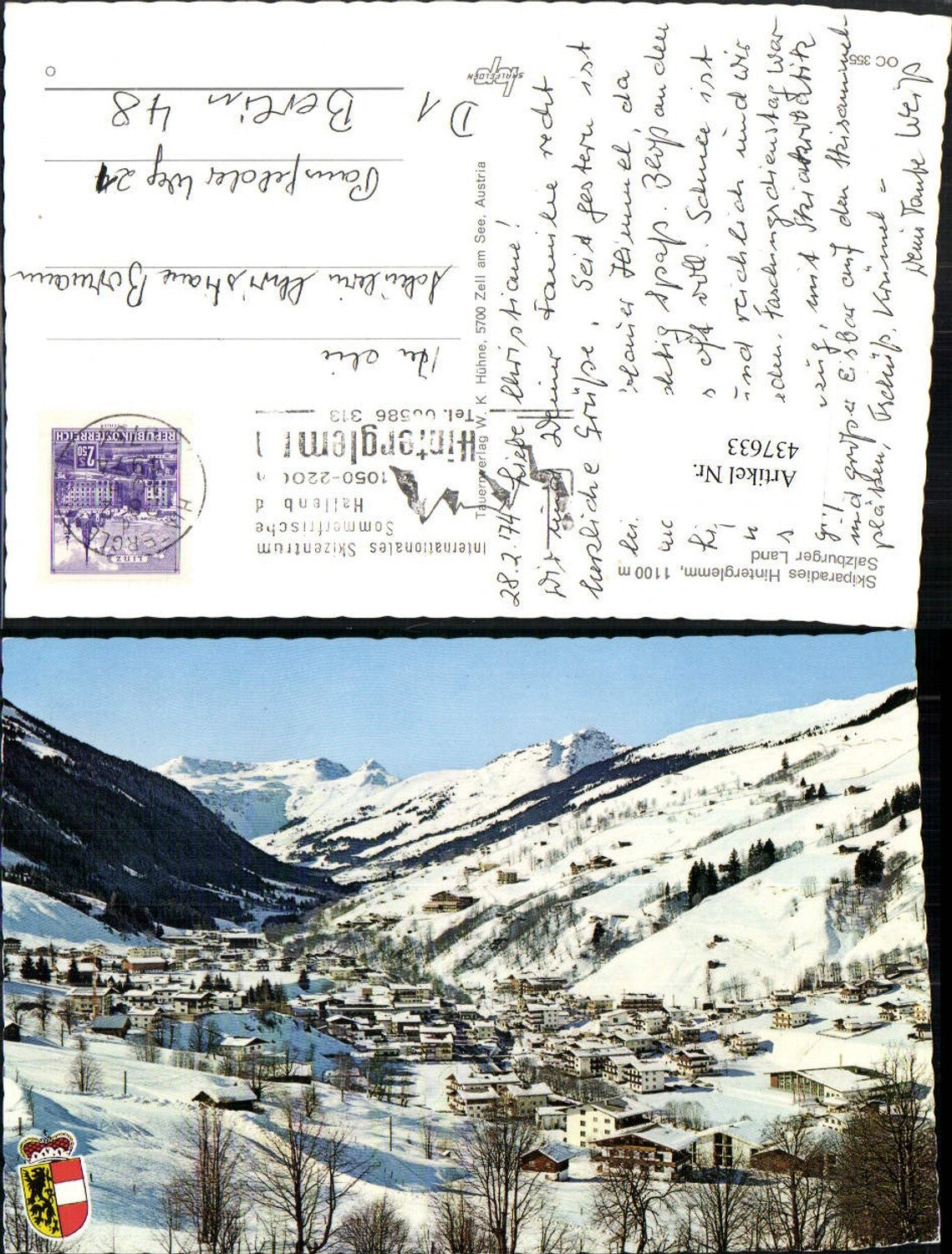 437633,Hinterglemm Totale Bergkulisse Winterbild