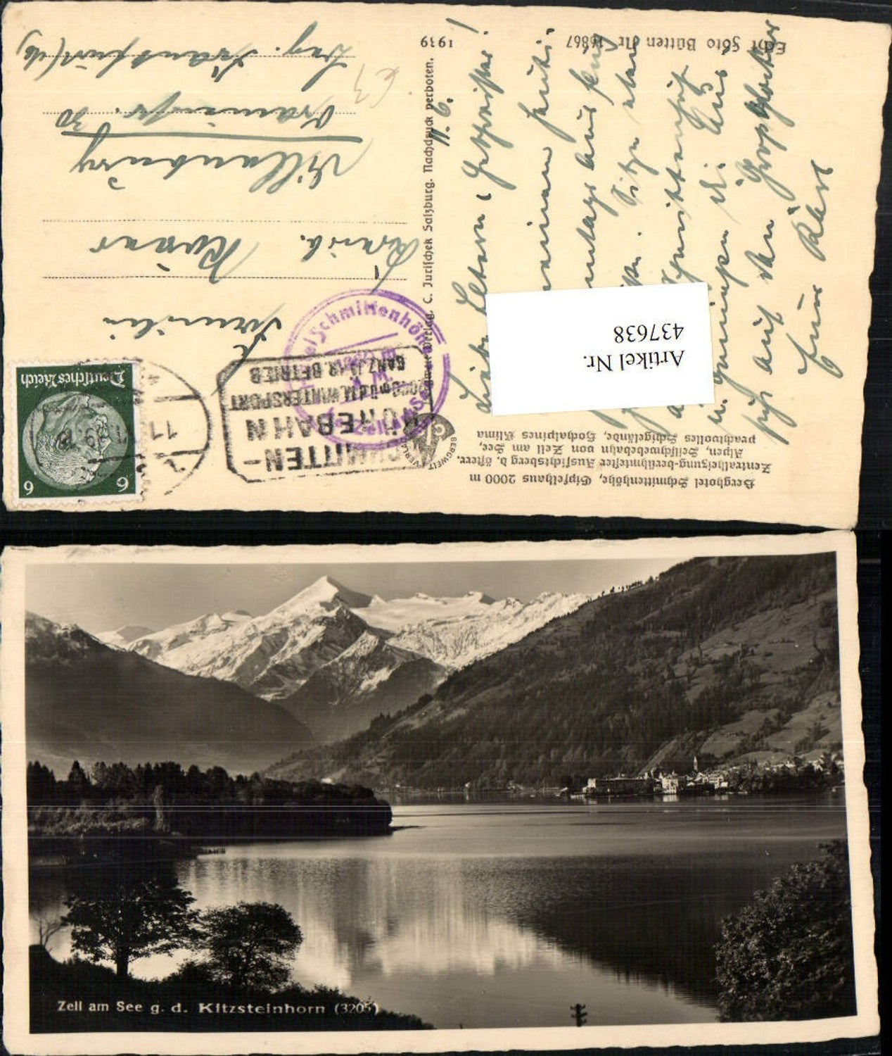 437638,Zell am See Teilansicht geg. Kitzsteinhorn Bergkulisse