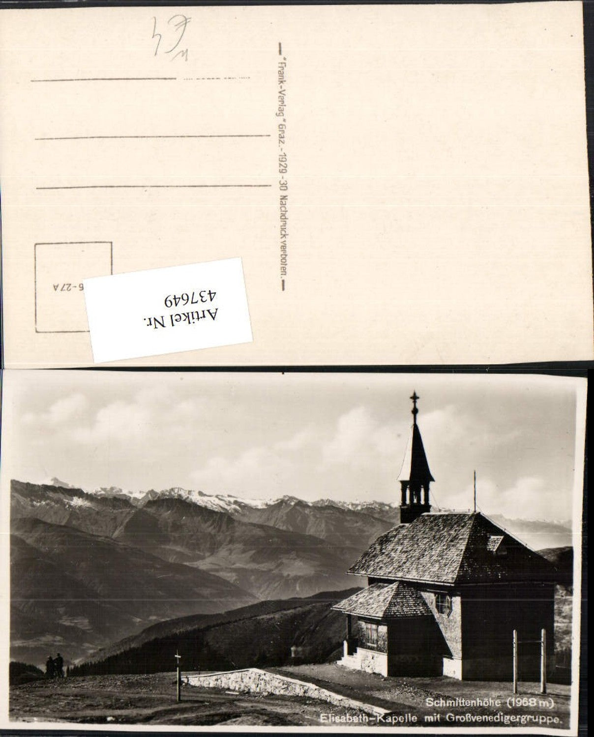 437649,Schmittenhöhe b. Zell am See Elisabeth-Kapelle Bergkulisse
