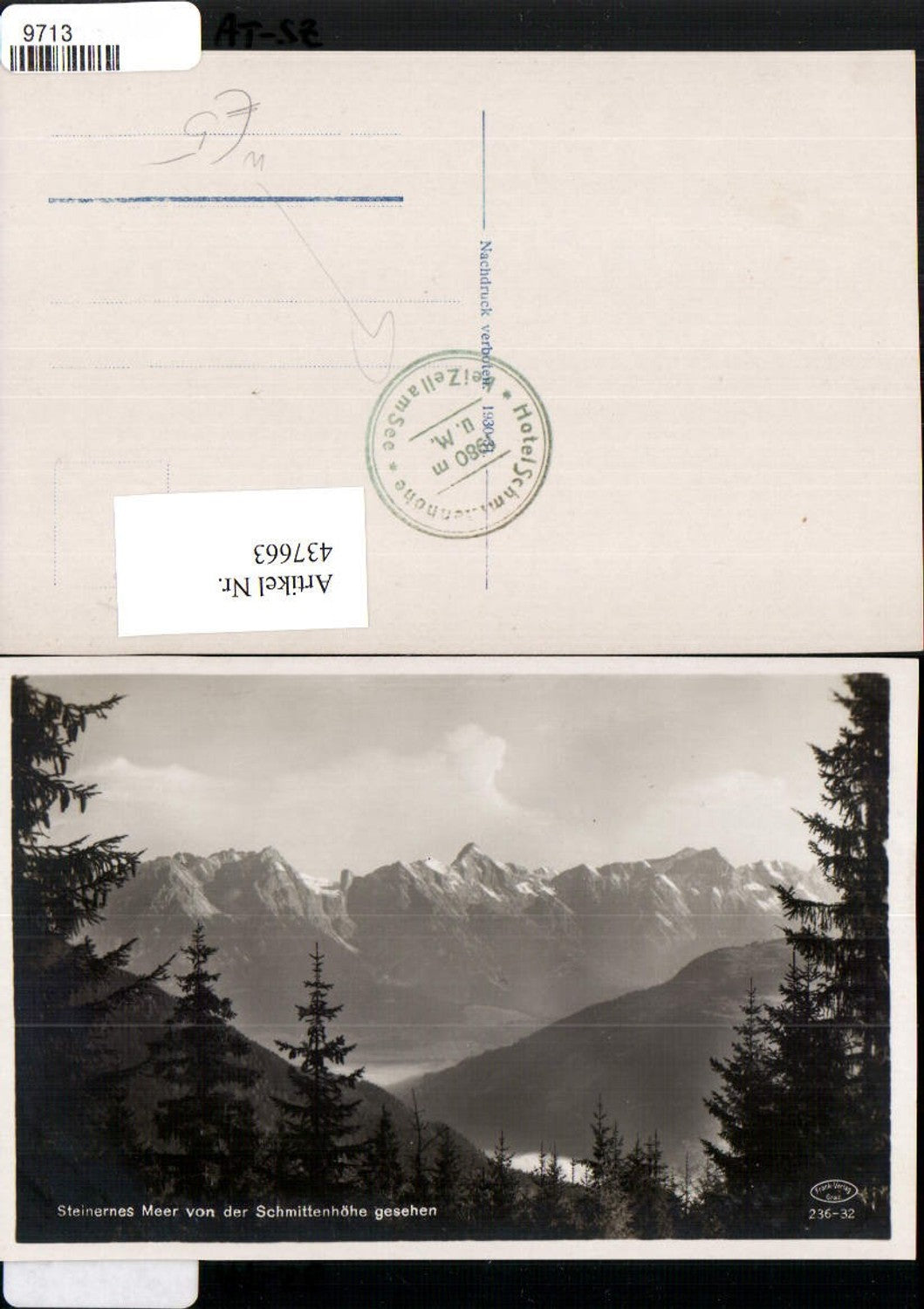 437663,Steinernes Meer von d. Schmittenhöhe b. Zell am See Bergkulisse