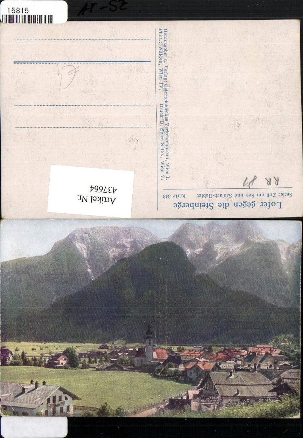 437664,Lofer Totale geg. Steinberge Bergkulisse