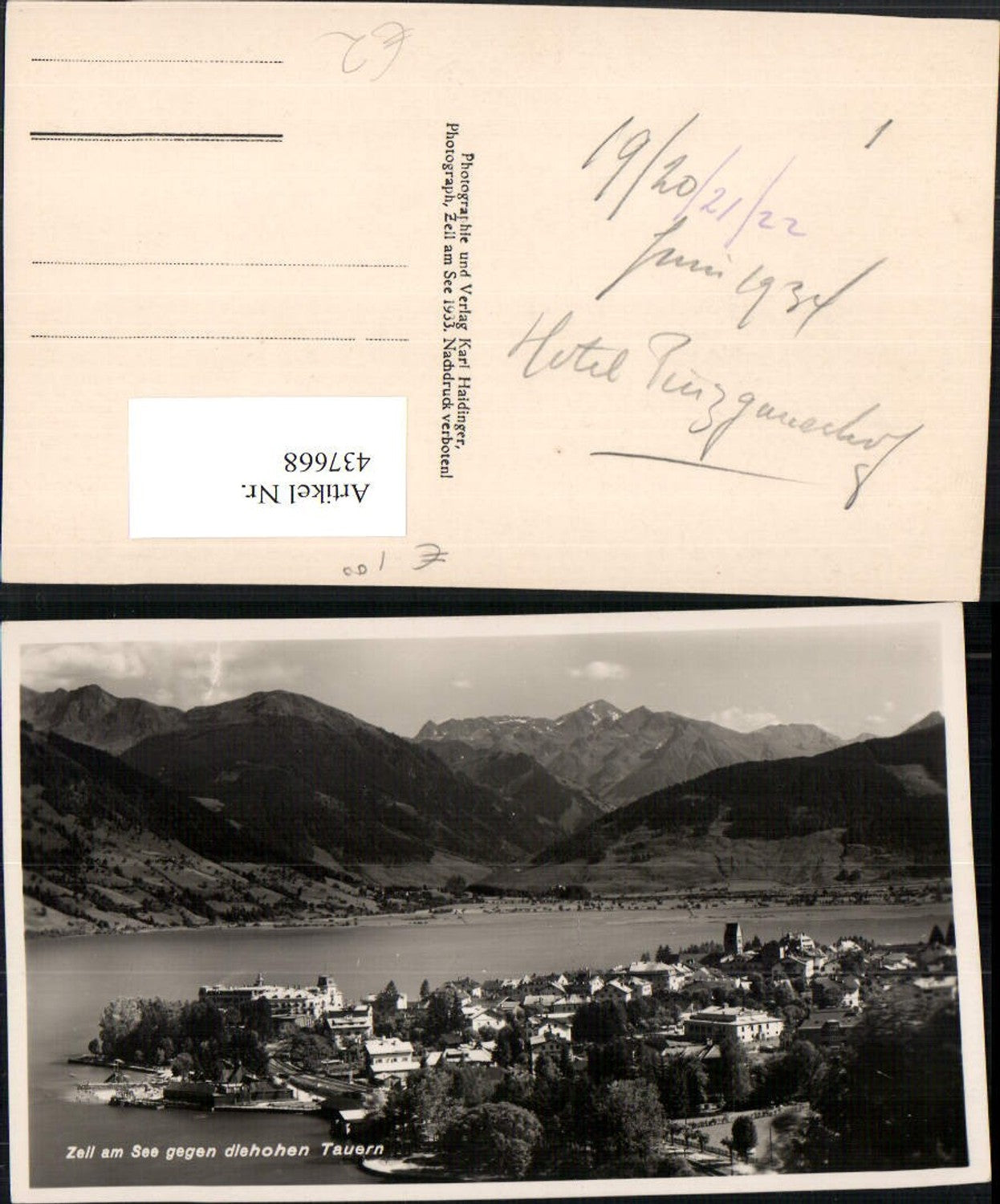 437668,Zell am See Totale geg. Hohe Tauern Bergkulisse