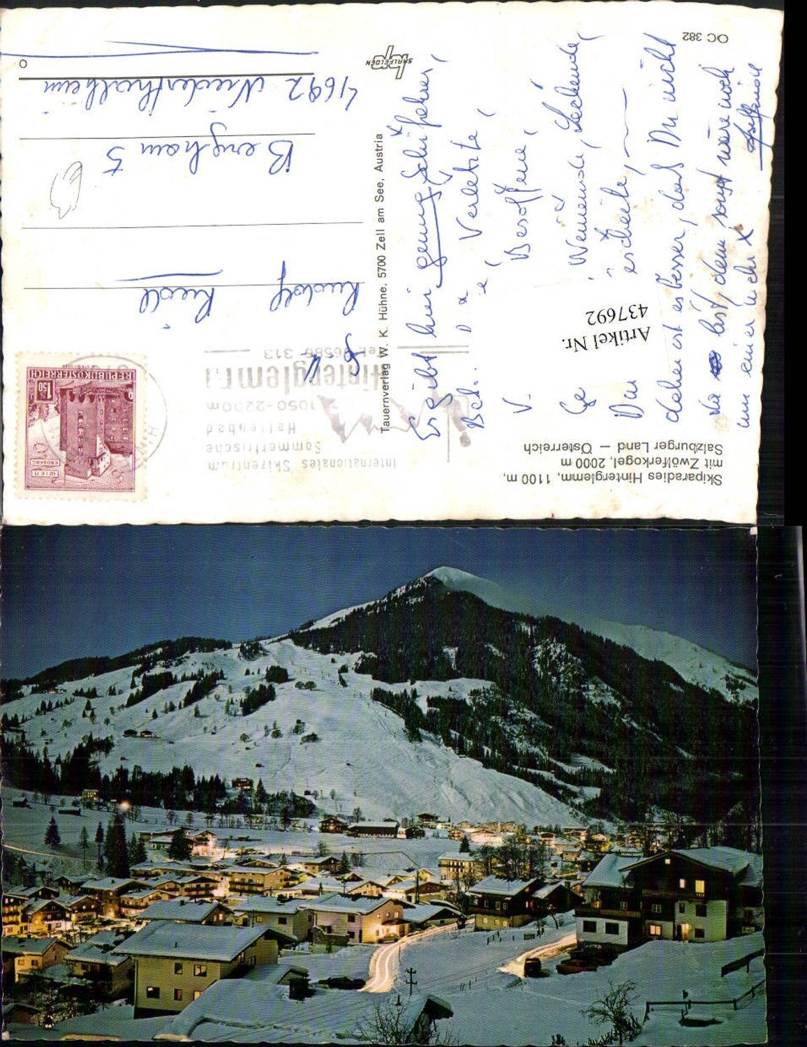 437692,Hinterglemm Totale m. Zwöflerkogel Winterbild