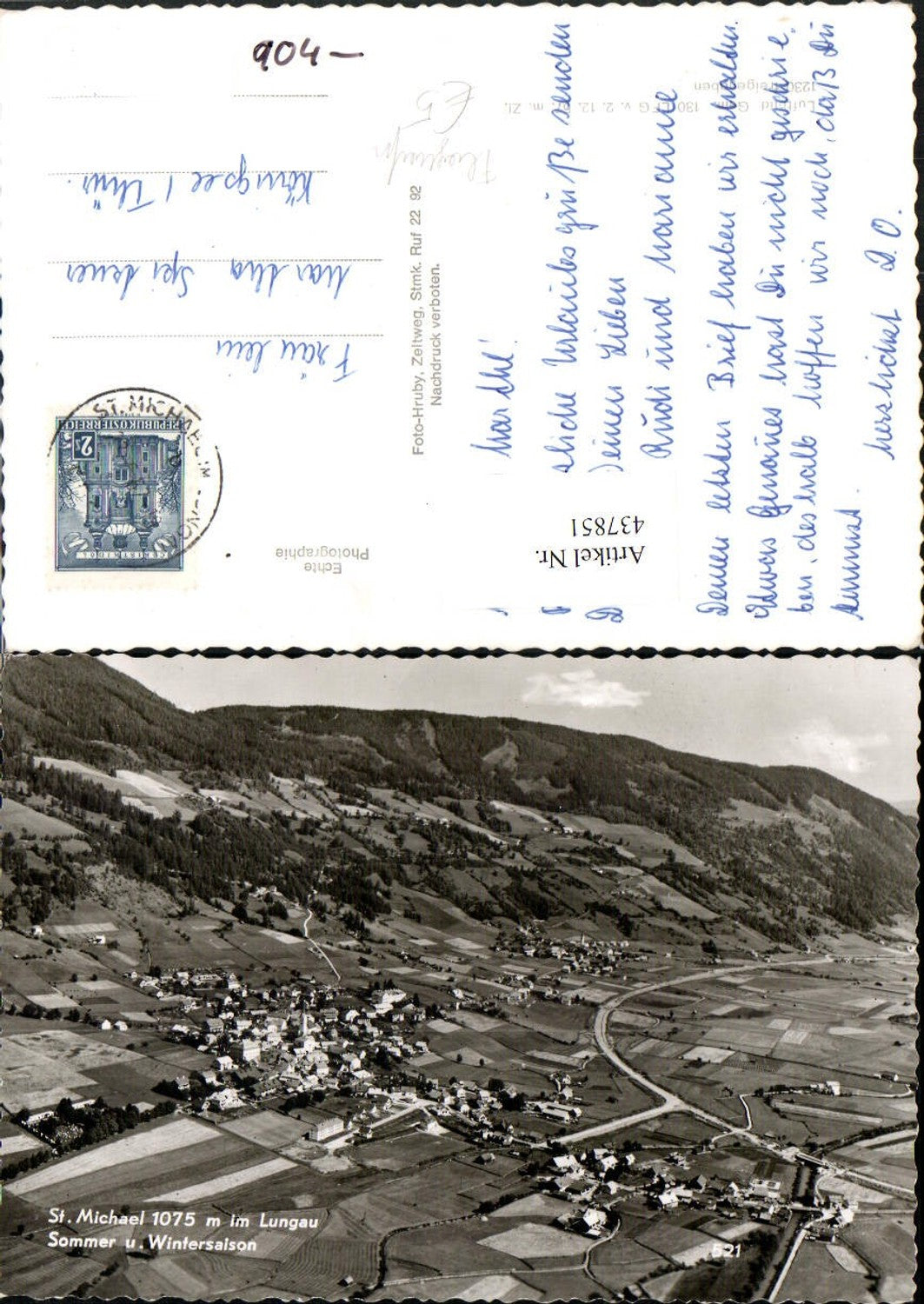 437851,St. Michael im Lungau Totale Fliegeraufnahme