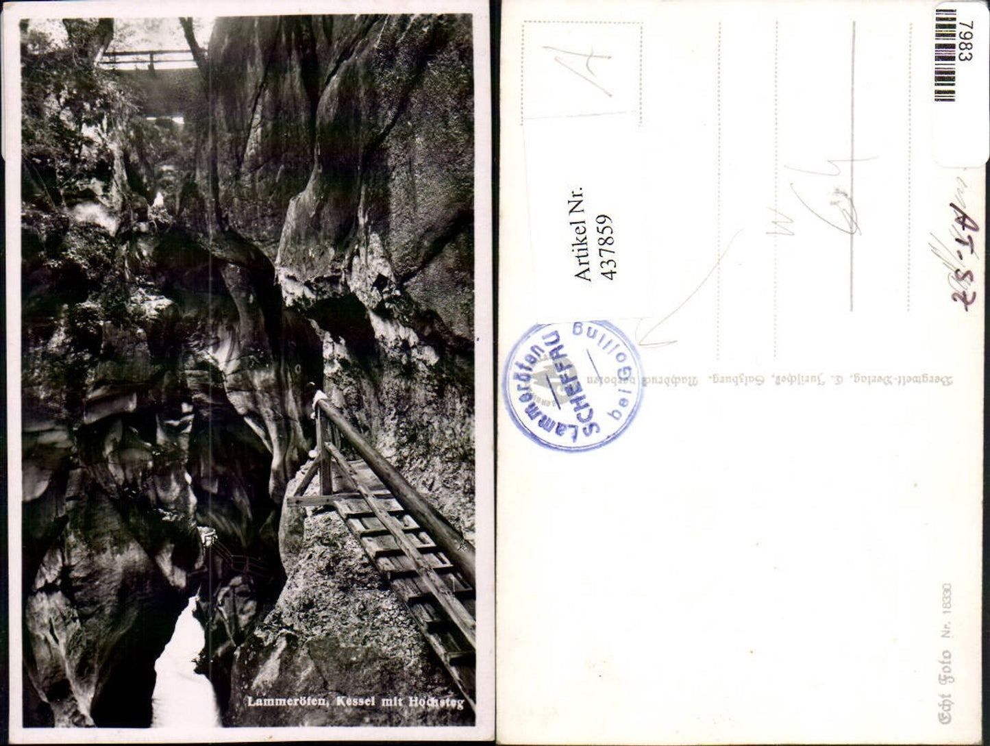 437859,Lammeröfen b. Scheffau Golling Kessel m. Hochsteg Schlucht