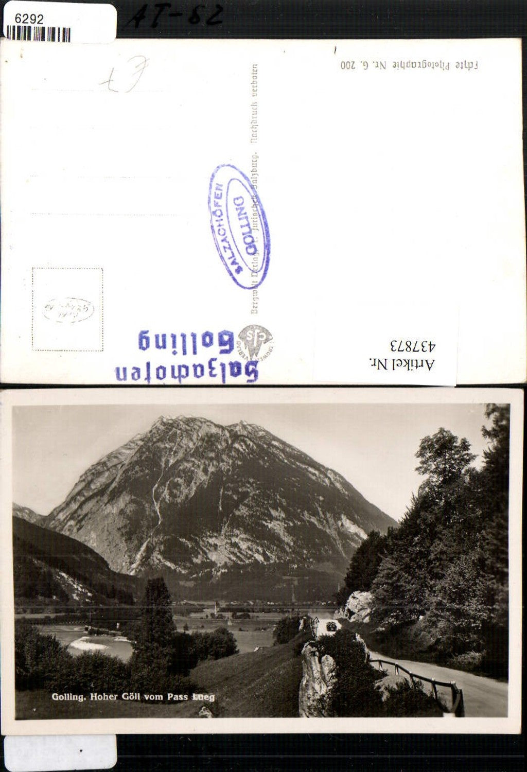 437873,Golling Hoher Göll vom Pass Lueg Bergkulisse