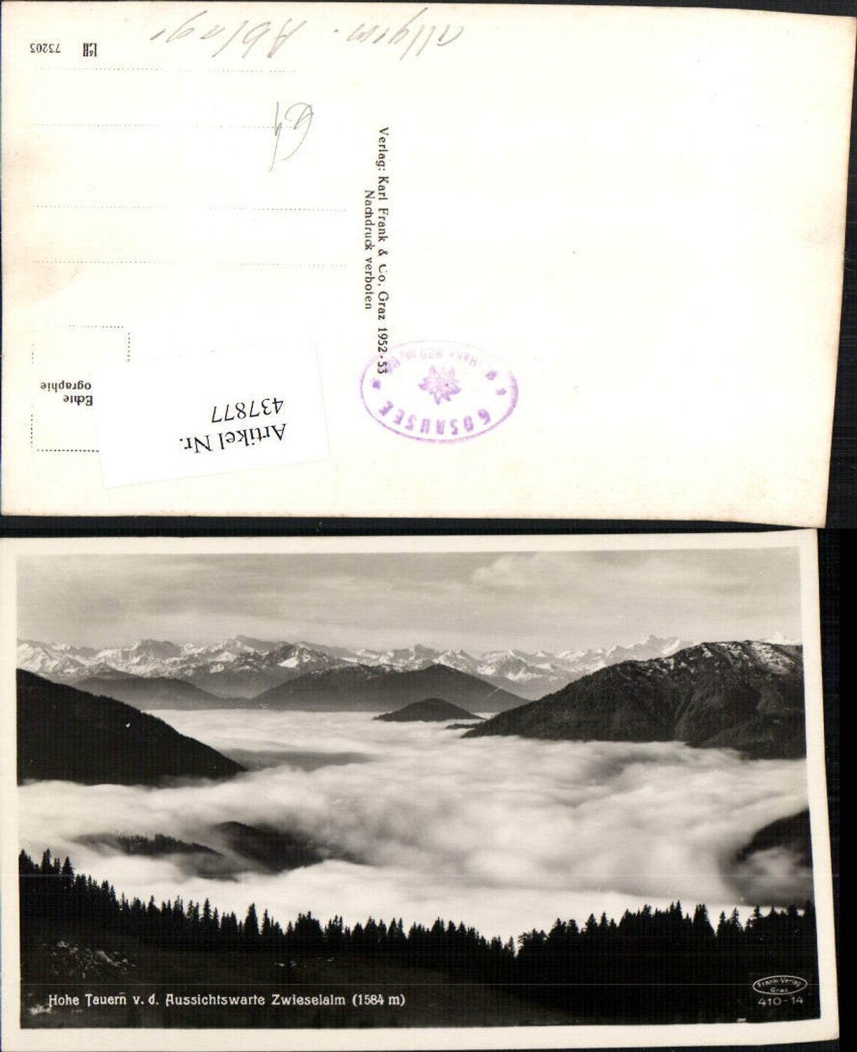437877,Hohe Tauern von d. Aussichtswarte Zwieselalm b. Abtenau Bergkulisse