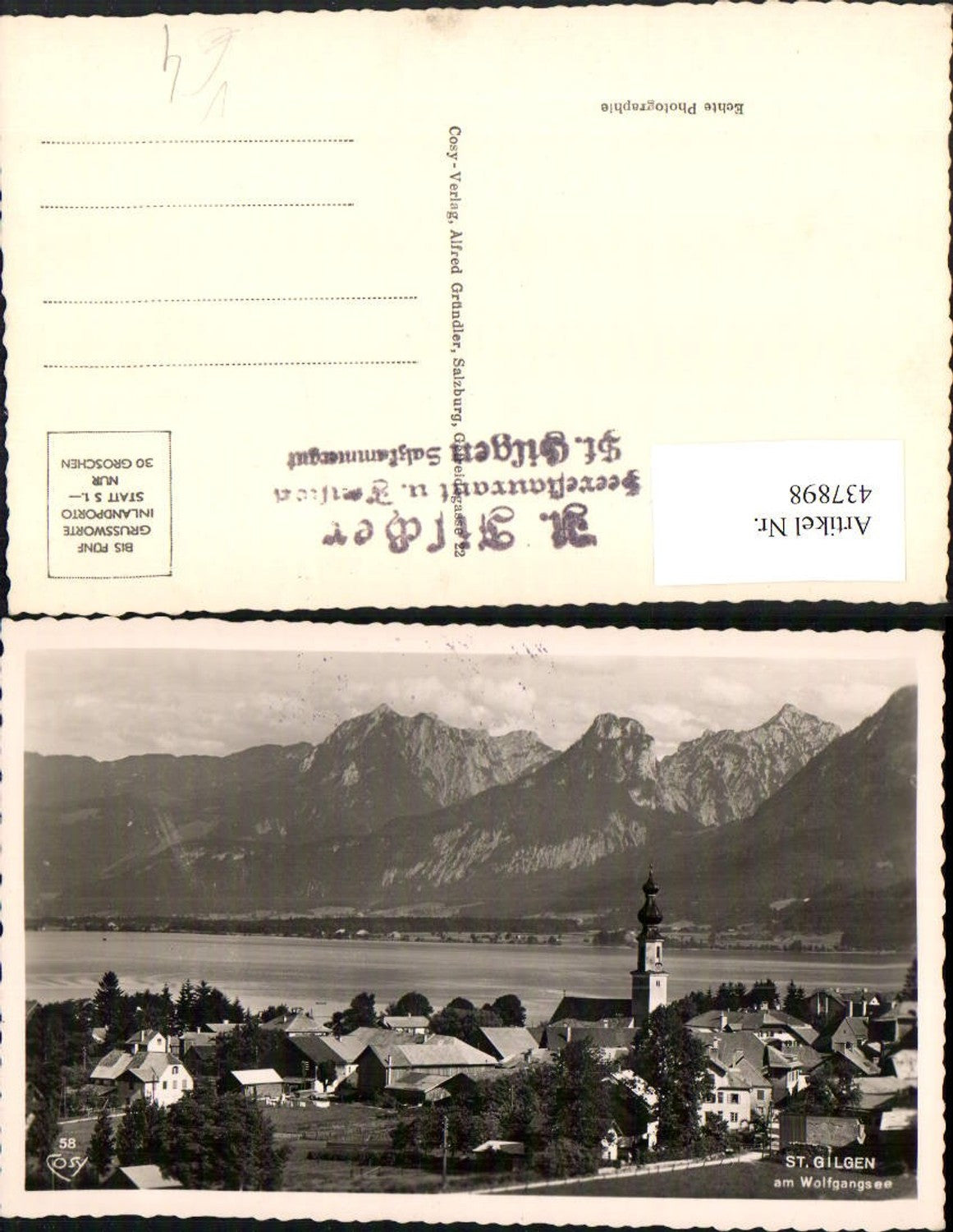 437898, St. Gilgen on Lake Wolfgang, Total mountain scenery, pub Cosy 58